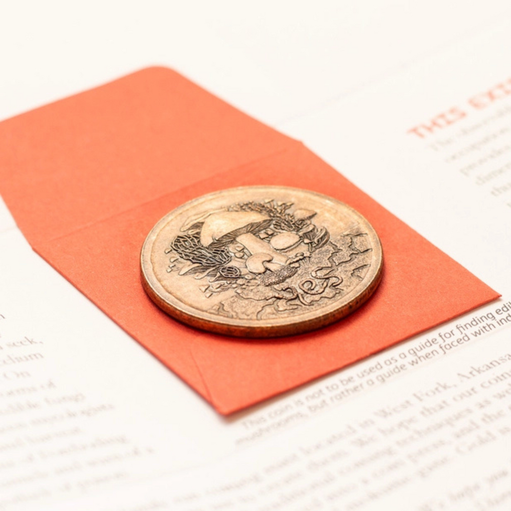 Mushroom Theme Gift Fungible Token Decision Maker - Solid Copper Coin With  Mushroom Design For Crypto Enthusiasts Jeu Du Pendu Magnétique