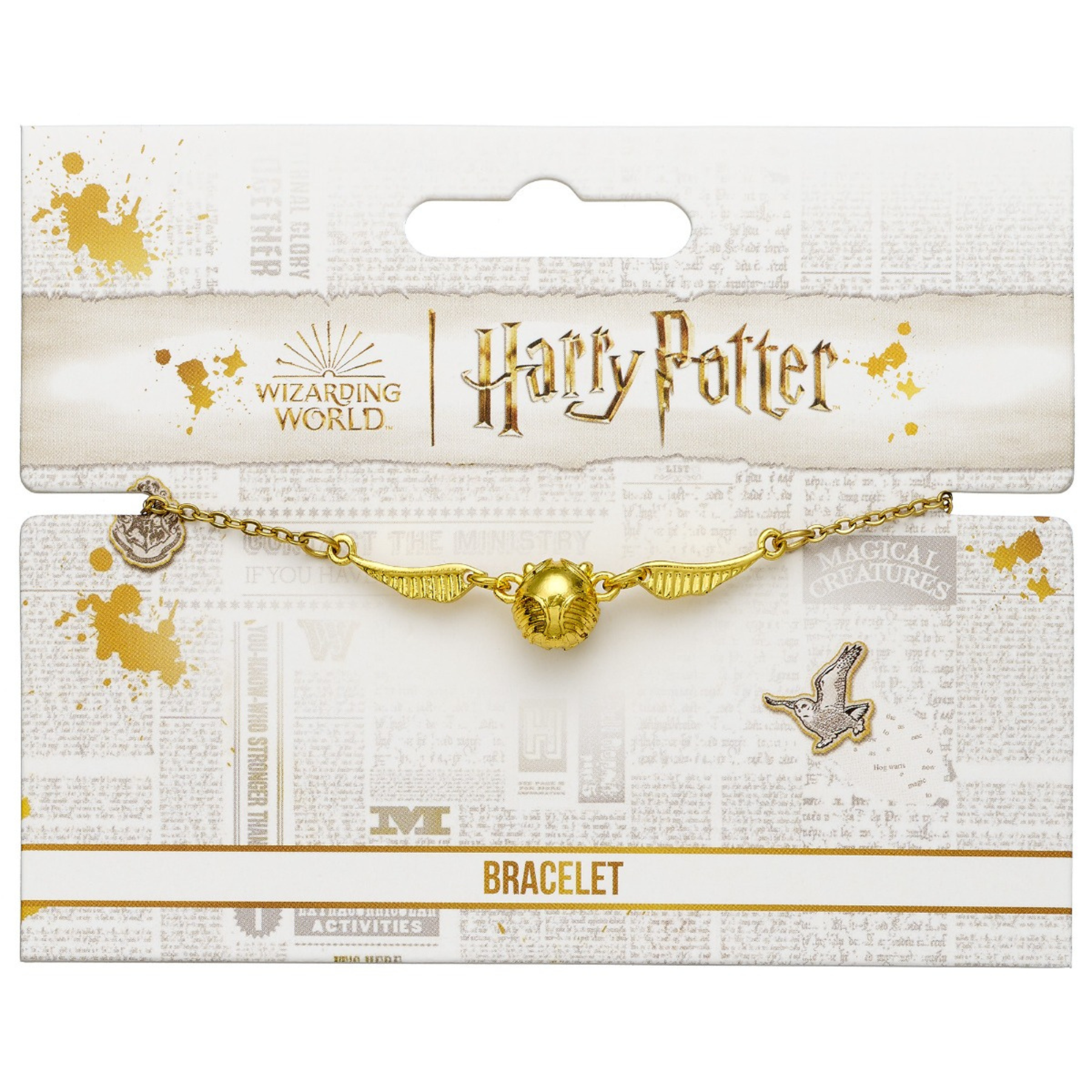 3D Golden Snitch Gold Bracelet