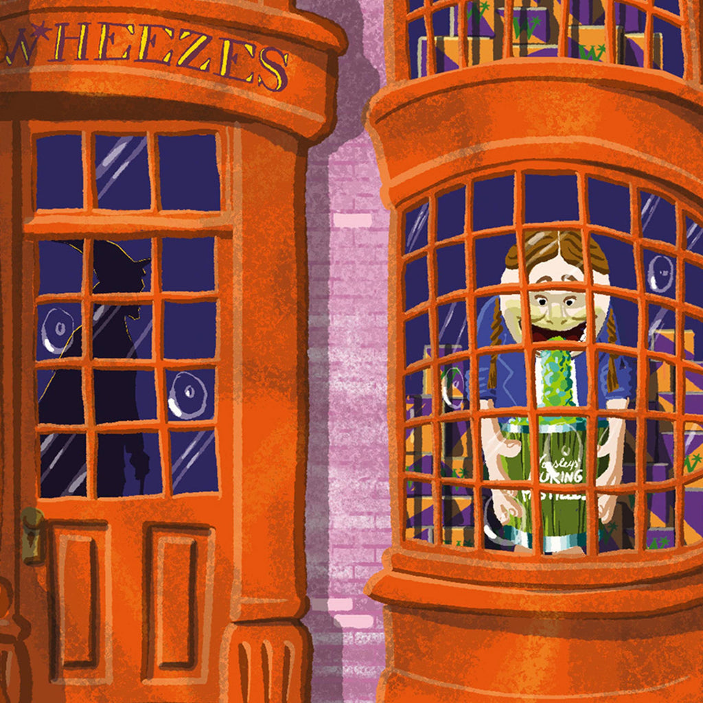 Spellbinding Shops: Weasleys Wizard Wheezes Art Print – Curiosa