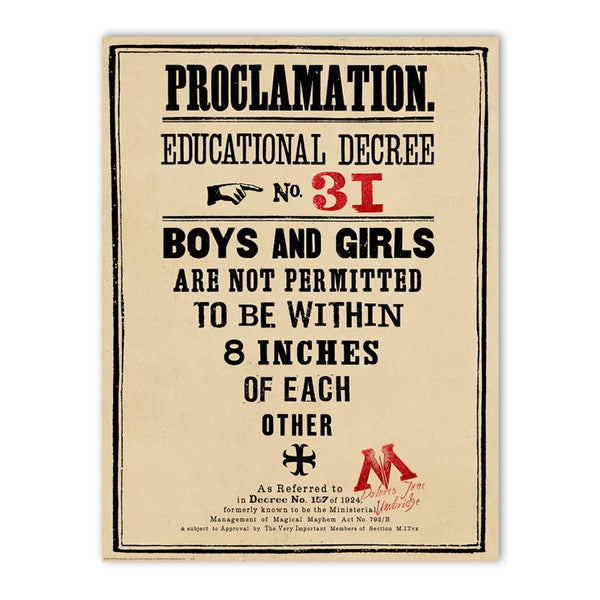 Proclamation No. 31 Poster – Curiosa - Purveyors of Extraordinary