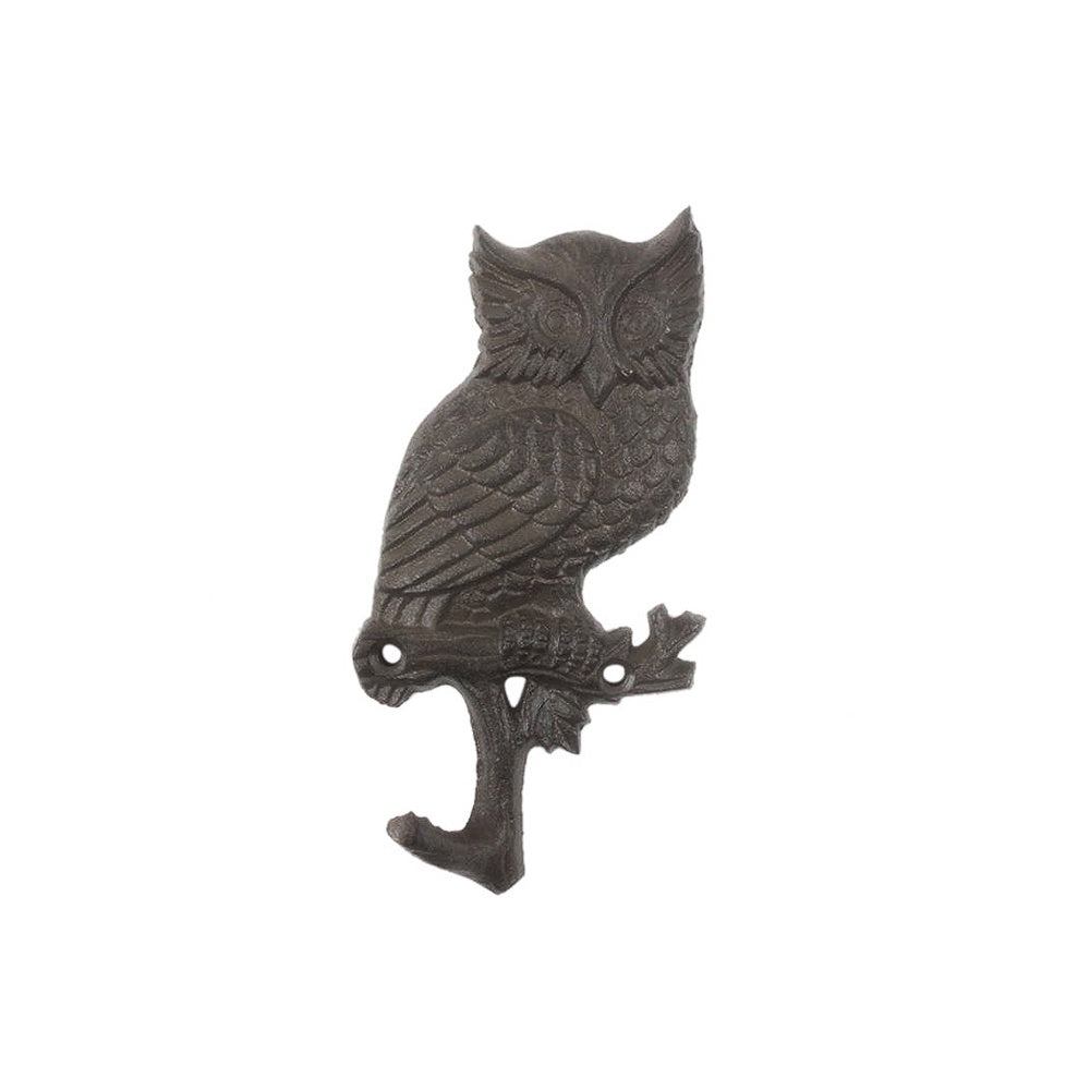 Cast Iron Owl on a Tree Branch Hook