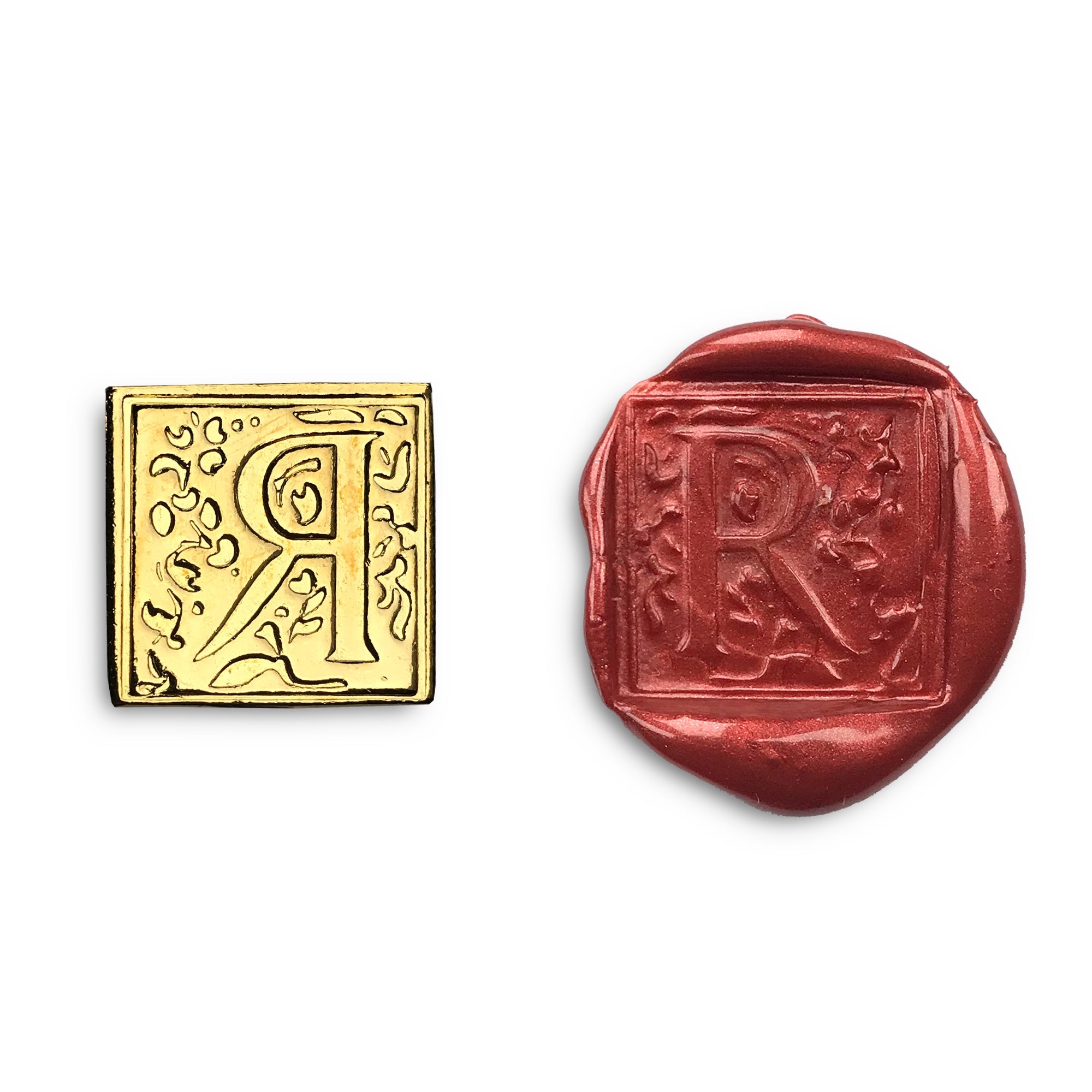 Square Filigree Initial Wax Seal Kit - R
