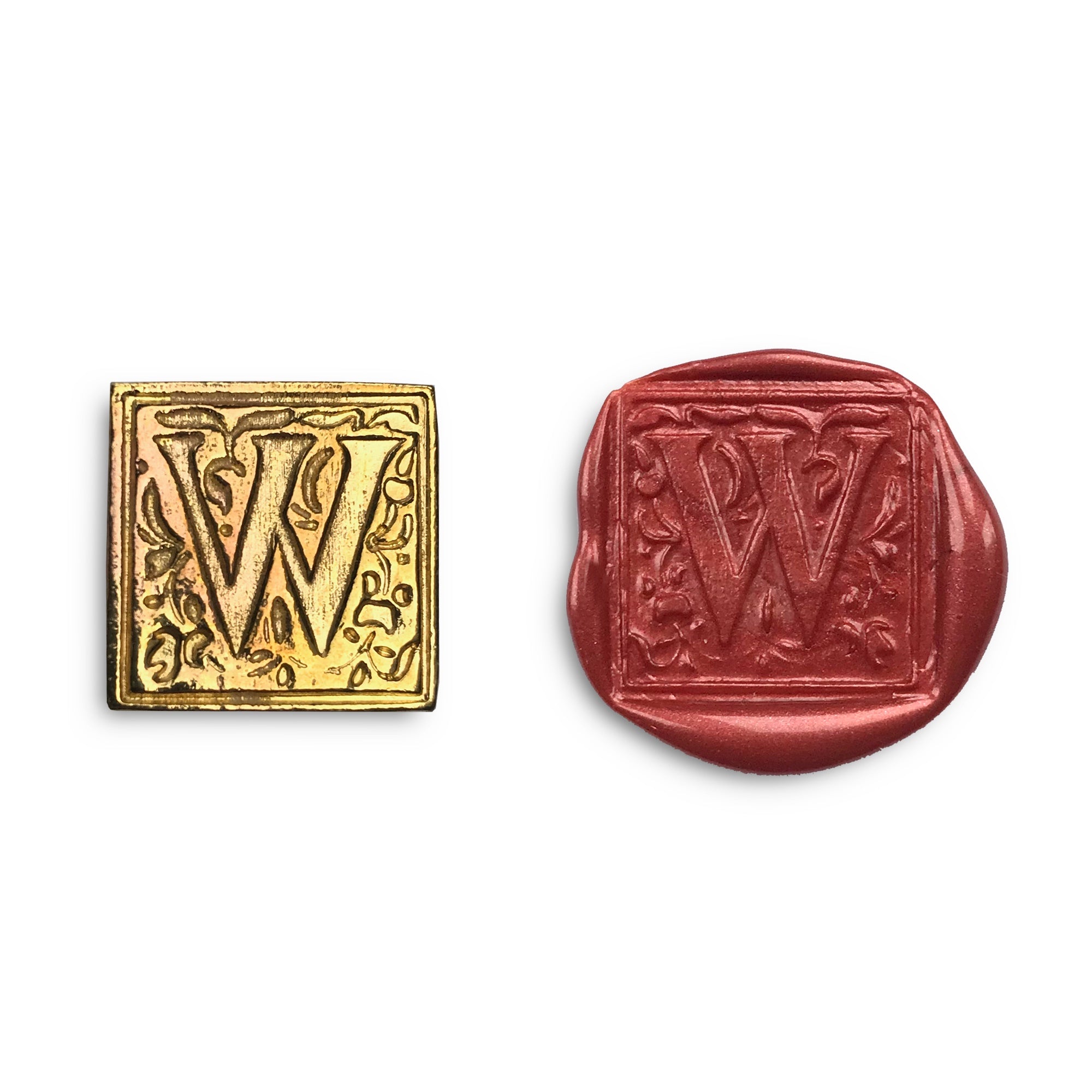Square Filigree Initial Wax Seal Kit - W