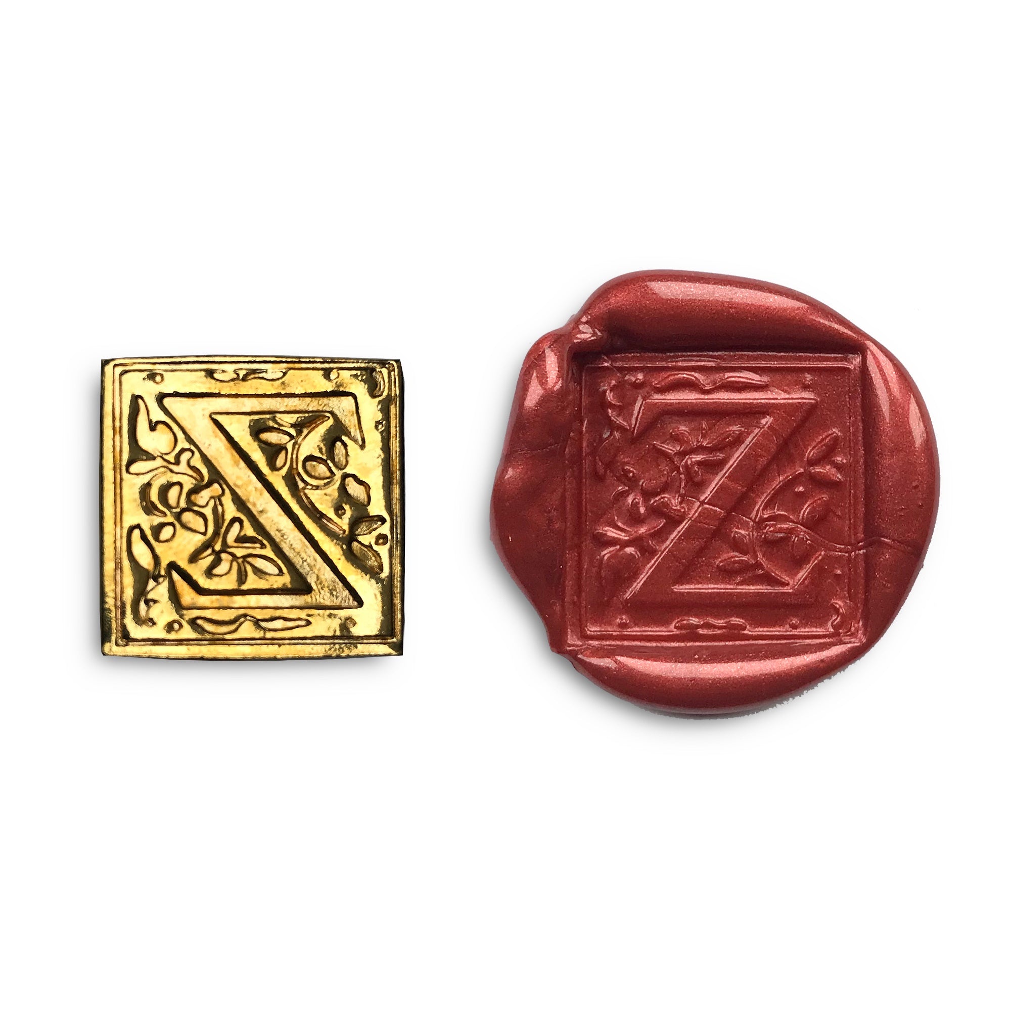 Square Filigree Initial Wax Seal Kit - Z