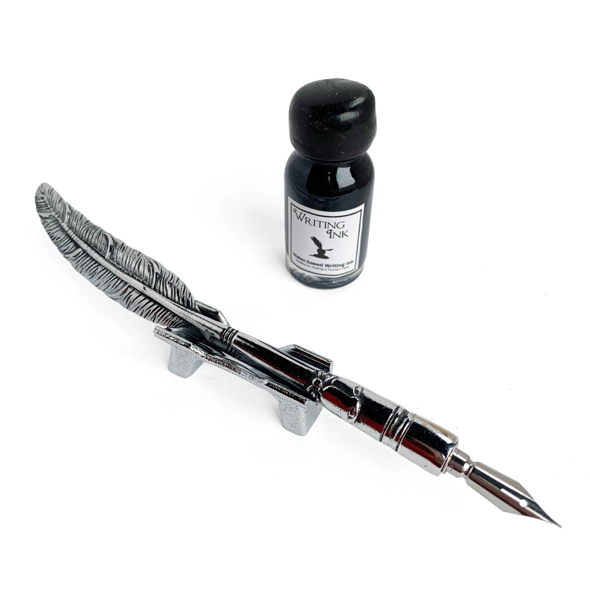 Silver Quill Dip Pen Calligraphy Set