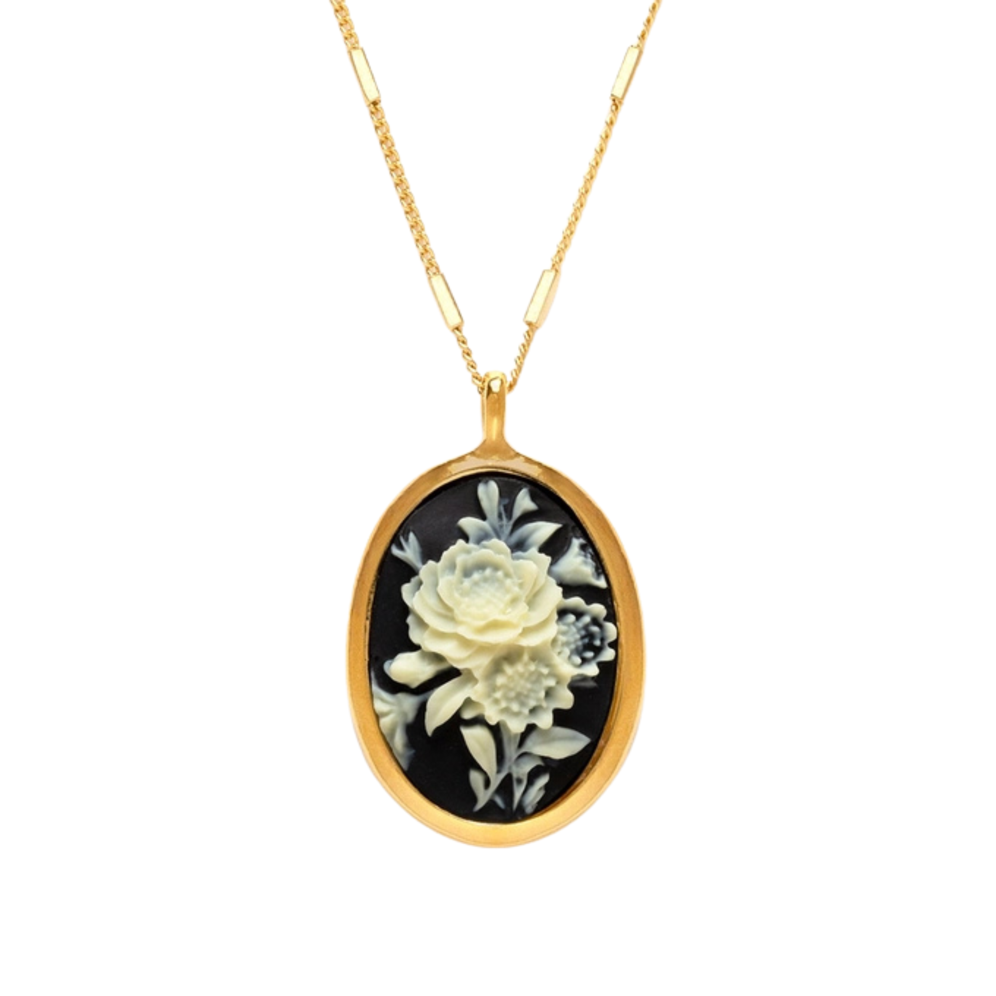 Gothic Rose Vintage Cameo Necklace