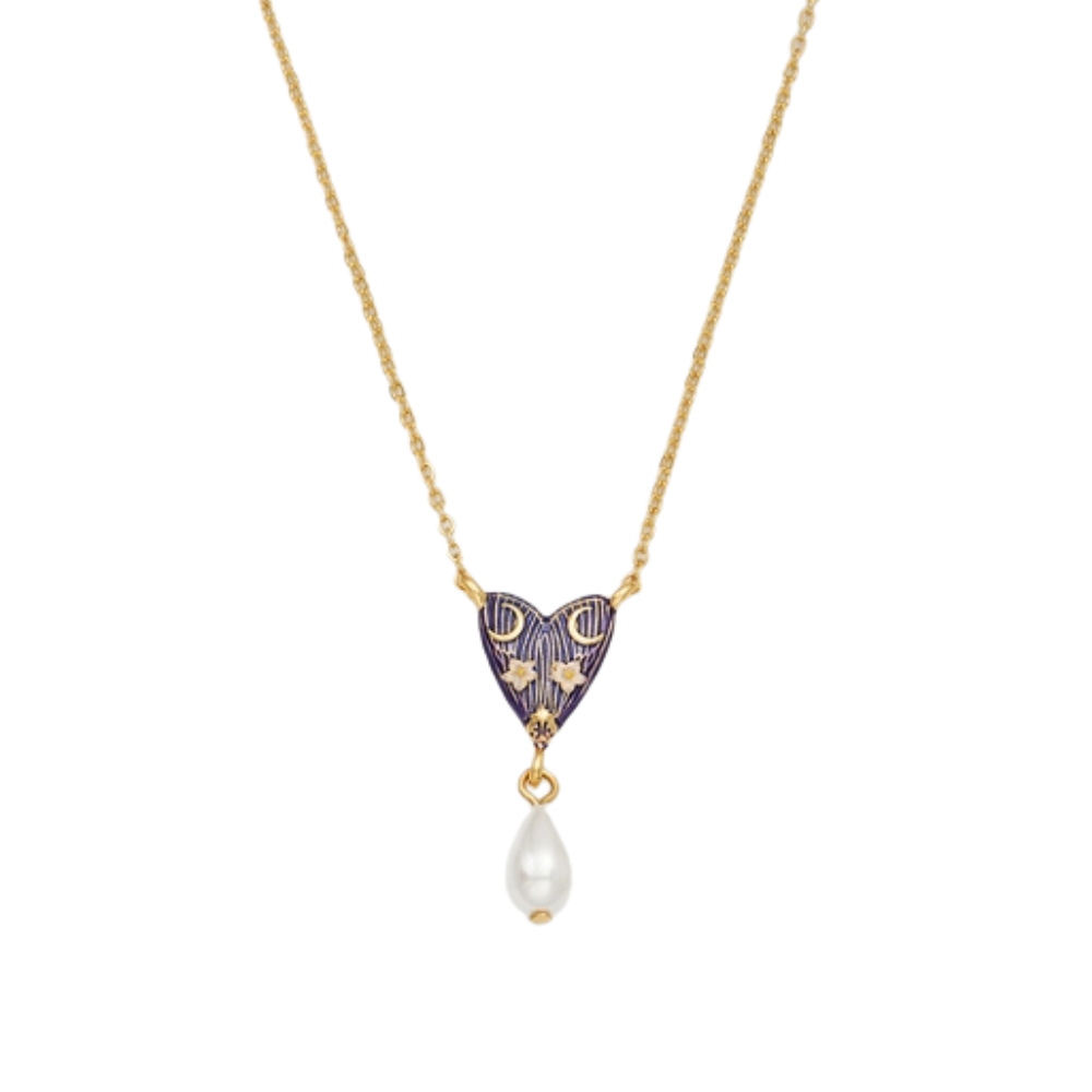 Jasmine Moon Butterfly Pearl Necklace - Fable England