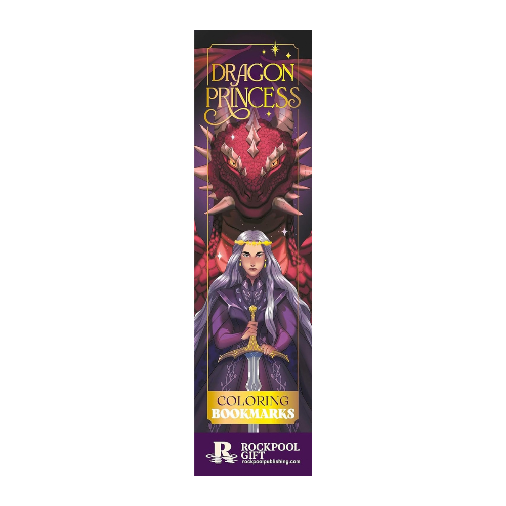 Dragon Princess Colouring Bookmarks