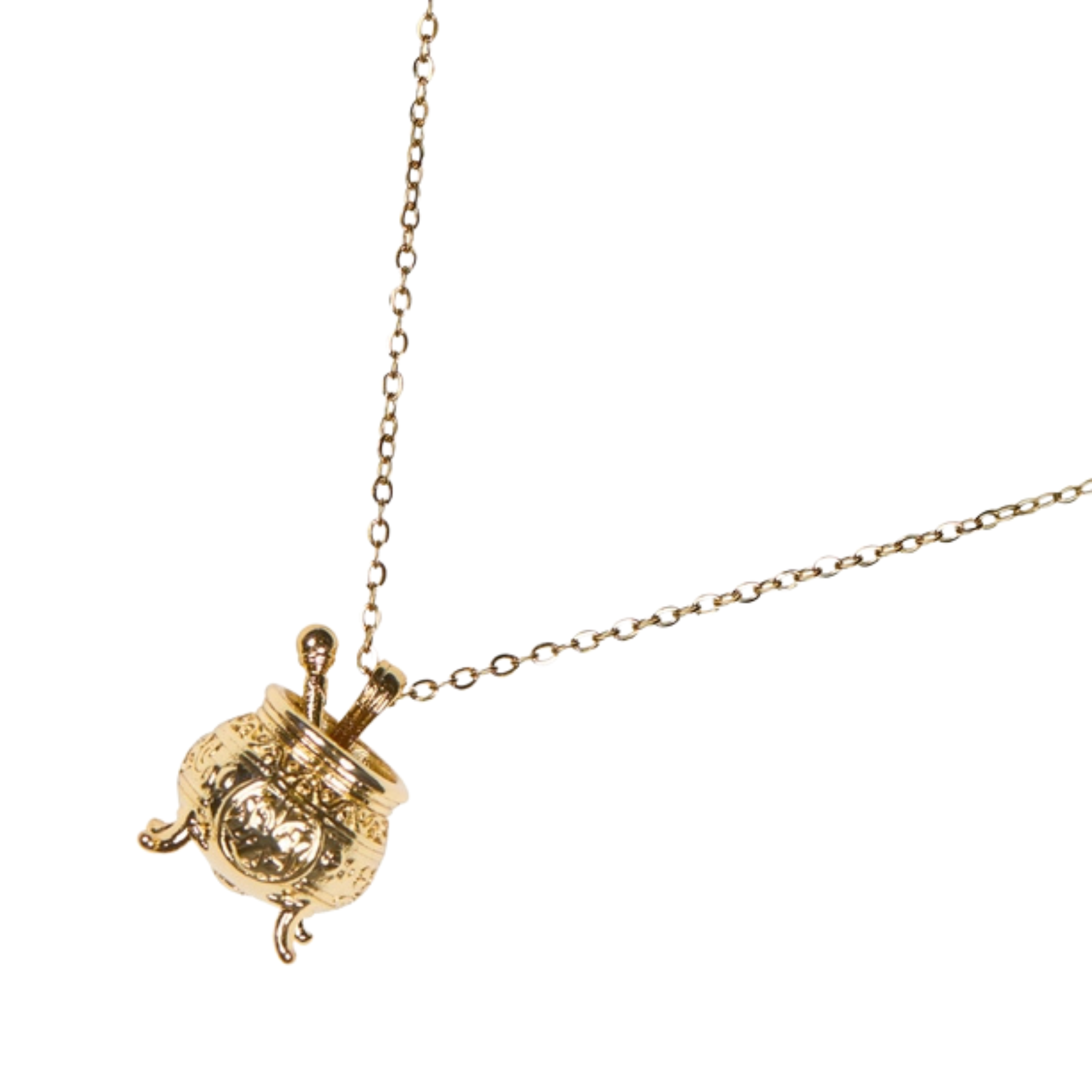 The Encyclopedia of Potion Making Gold Bookish Necklace