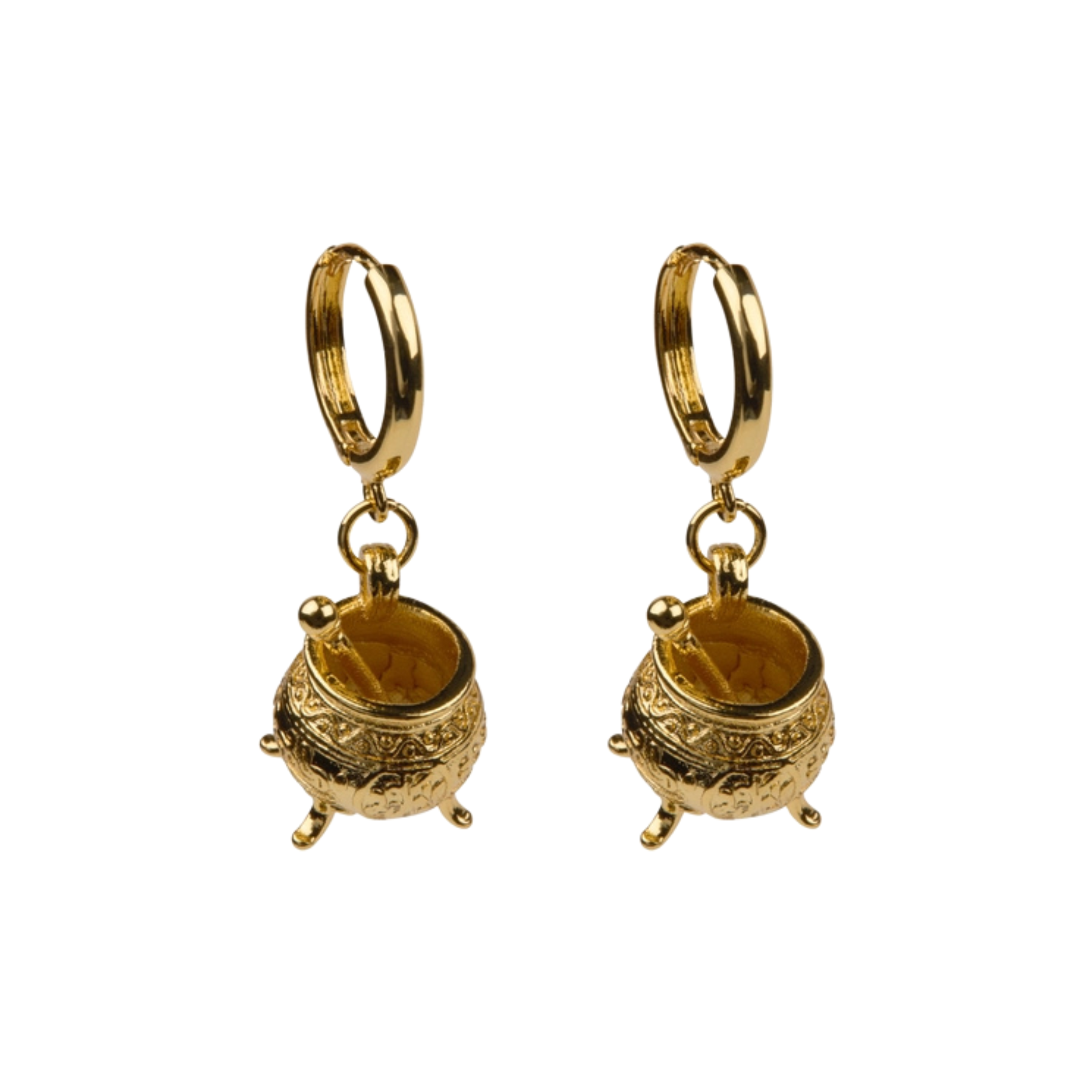 The Encyclopedia of Potion Making Gold Bookish Earrings