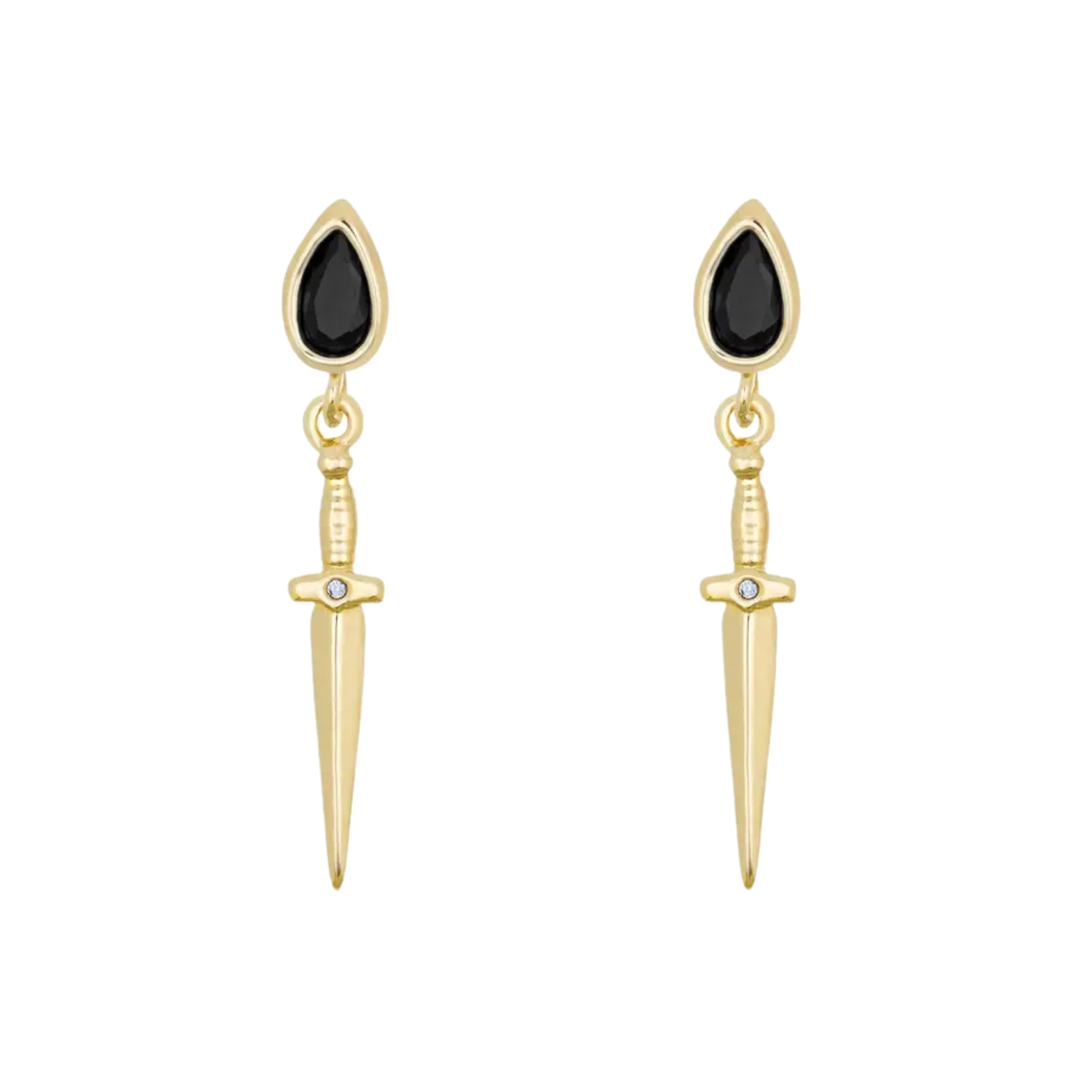Gold Plated Dagger Earrings