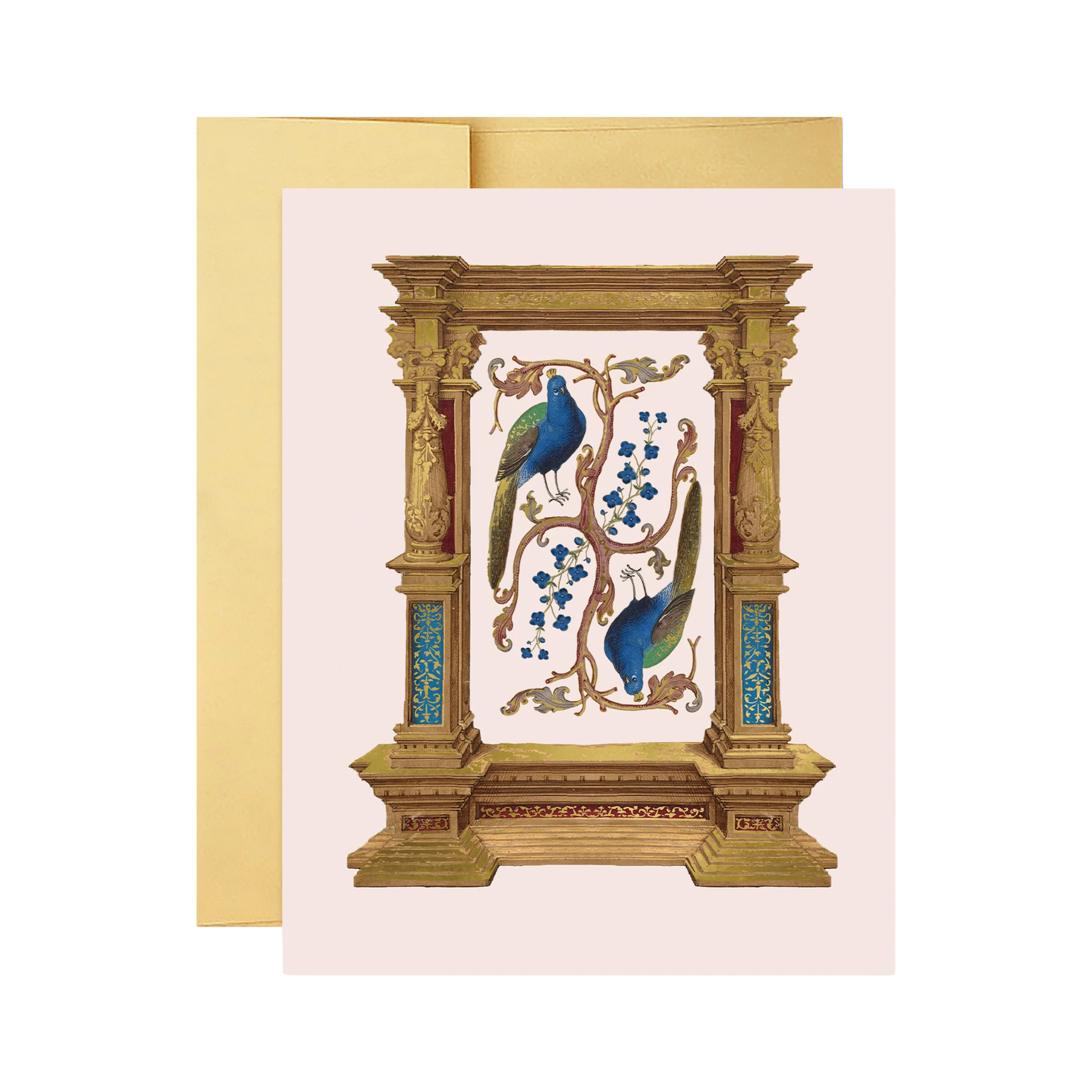 Peacock Frame Greeting Card