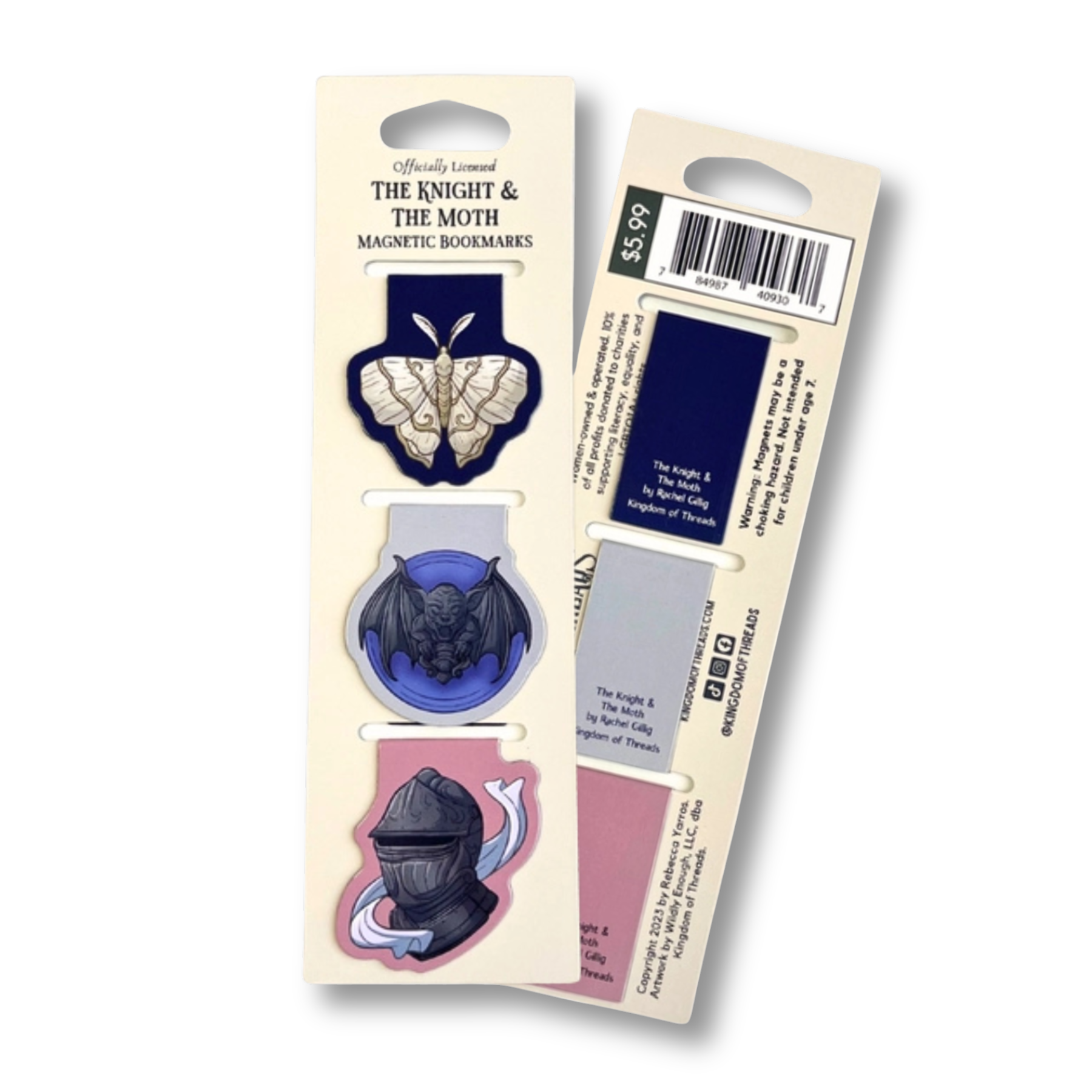 The Knight and the Moth Magnetic Bookmark Set