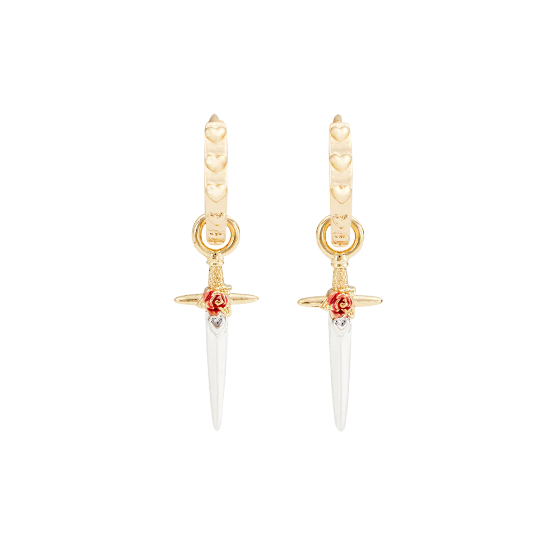 Rose Dagger Huggie Earrings - Fable England