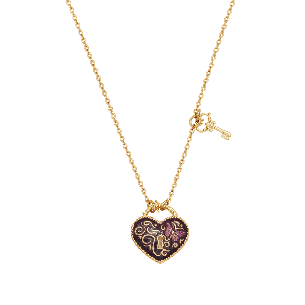 Eve Heart Lock & Key Necklace - Fable England