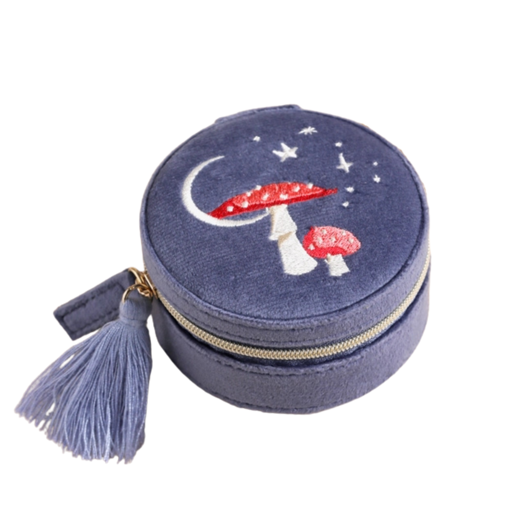 Moonrise Mini Round Velvet Jewellery Case