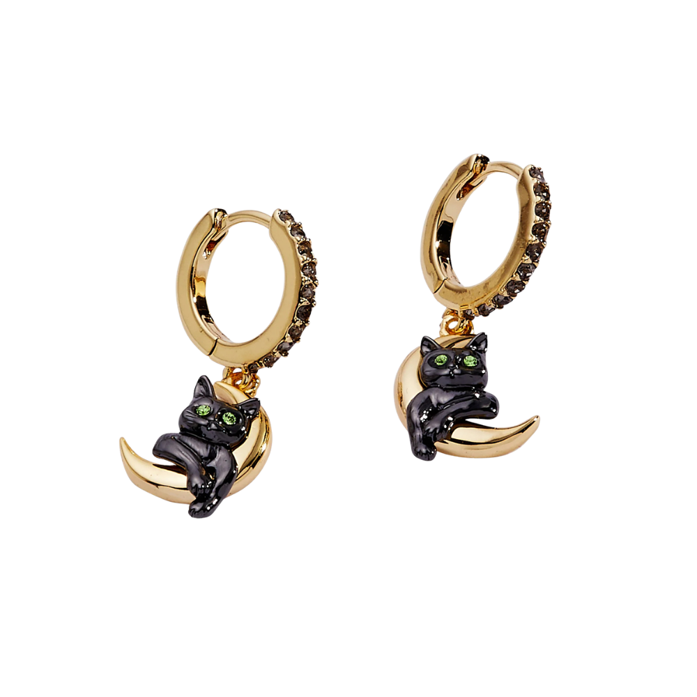 Celestial Cat Huggie Hoop Earrings - Alex + Ani