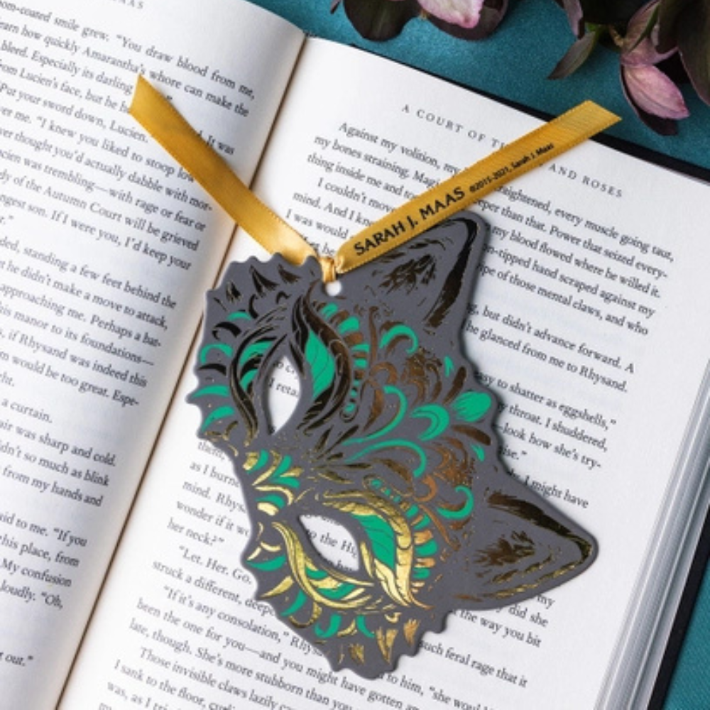 A Court of Thorns and Roses Mask Bookmark