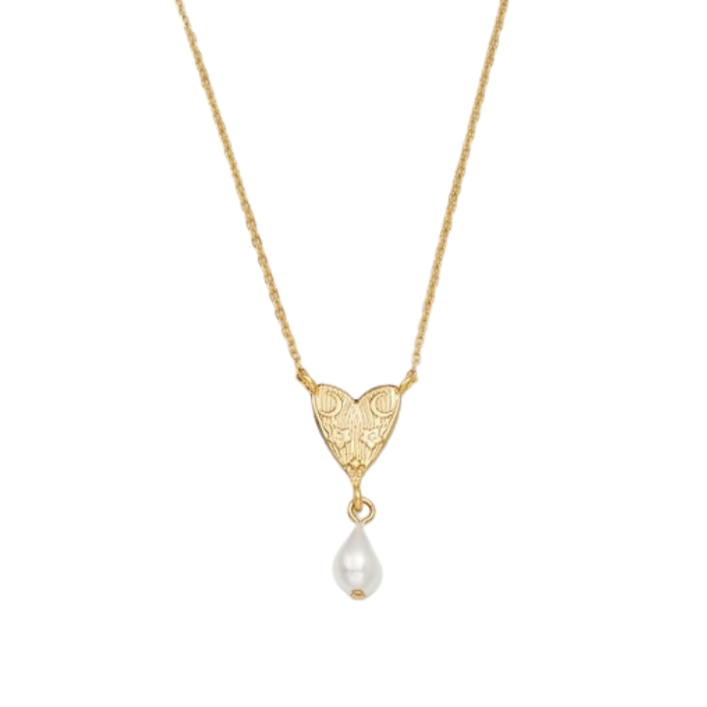 Jasmine Moon Butterfly Pearl Necklace - Fable England