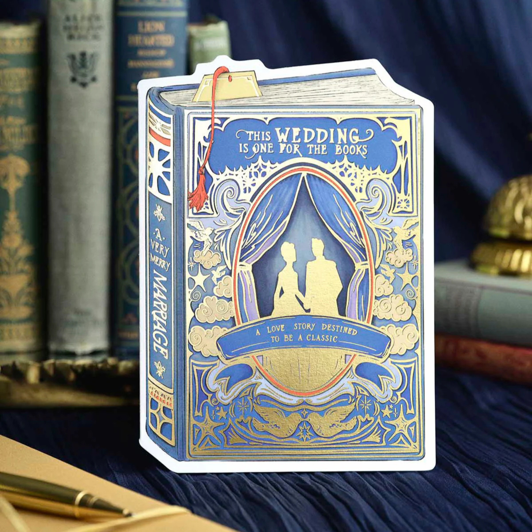 Book Cover Wedding Card