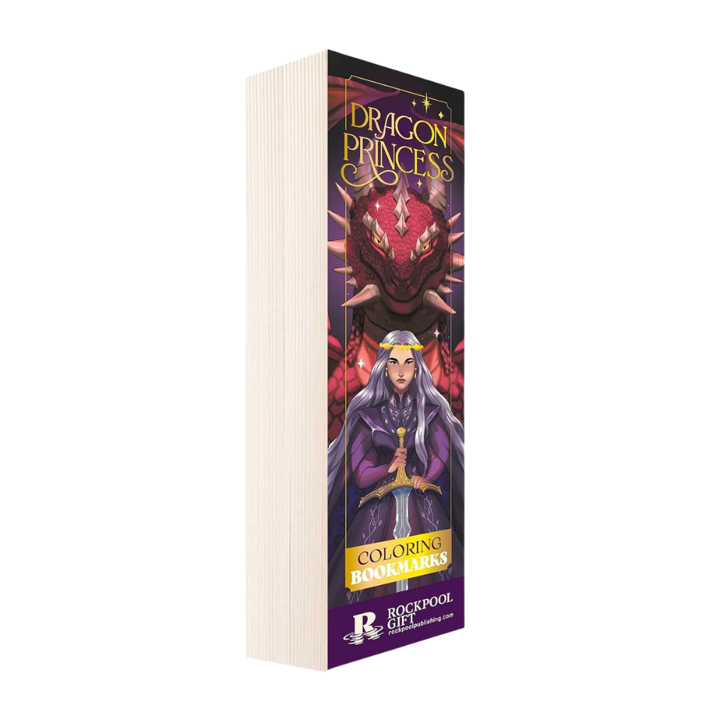 Dragon Princess Colouring Bookmarks