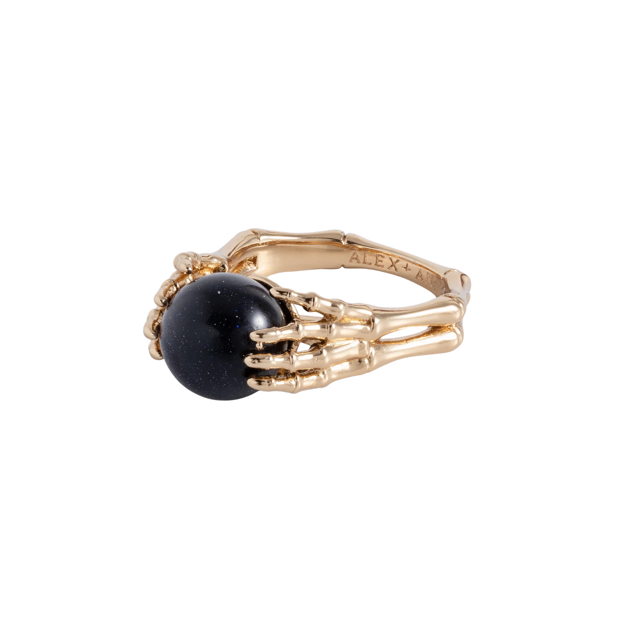 Skeletal Crystal Ball Ring