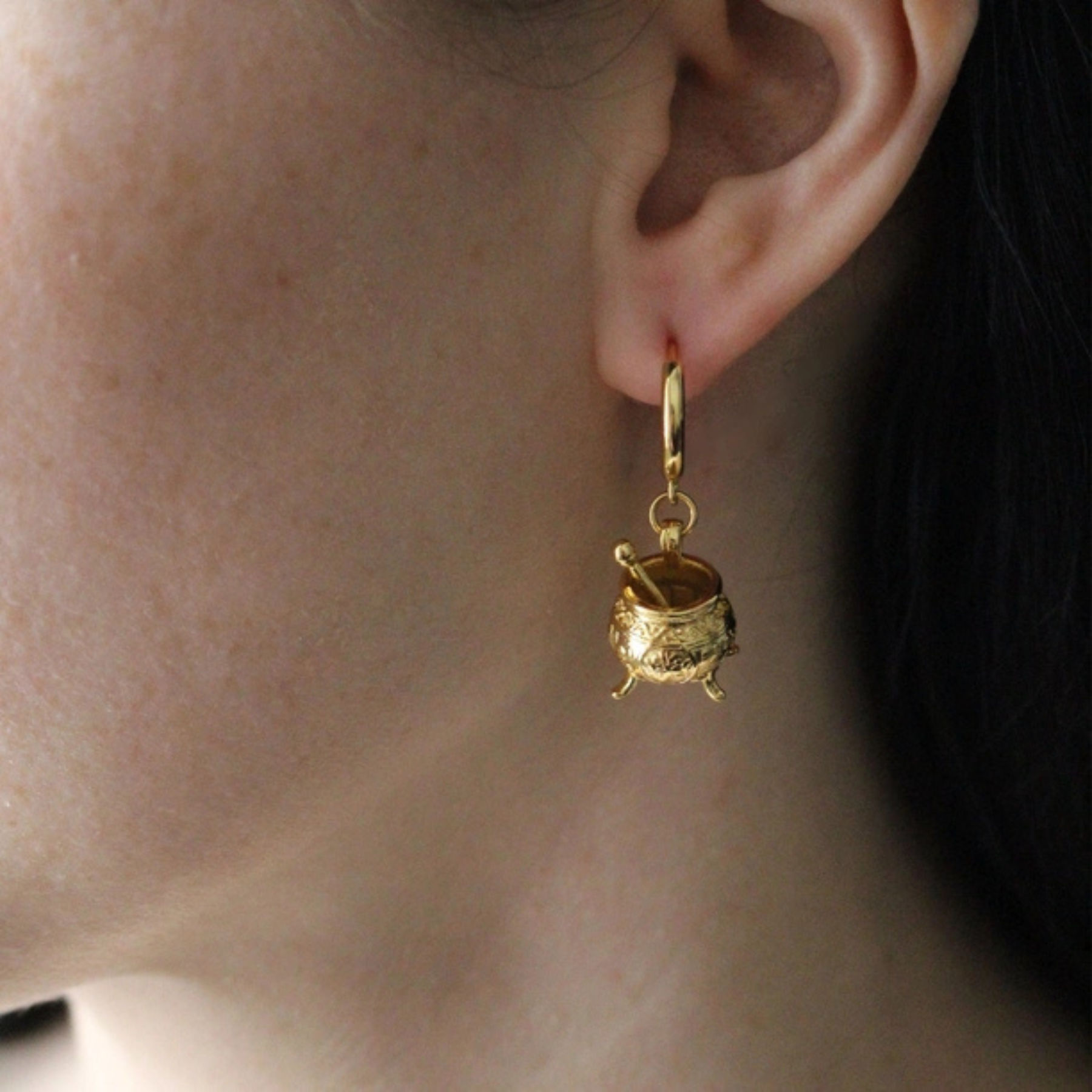 The Encyclopedia of Potion Making Gold Bookish Earrings