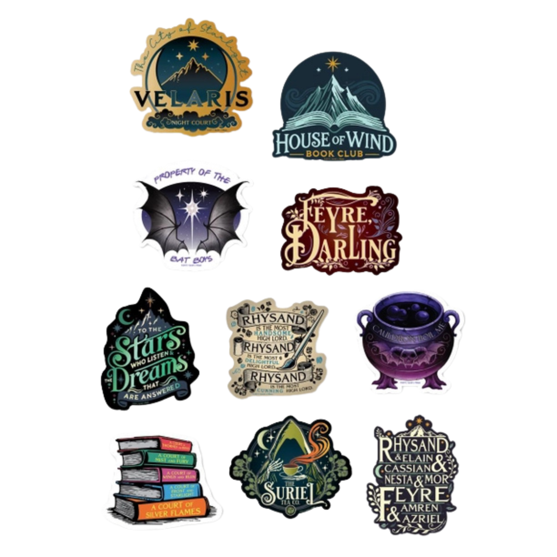 A Court of Thorns and Roses Decals S/10