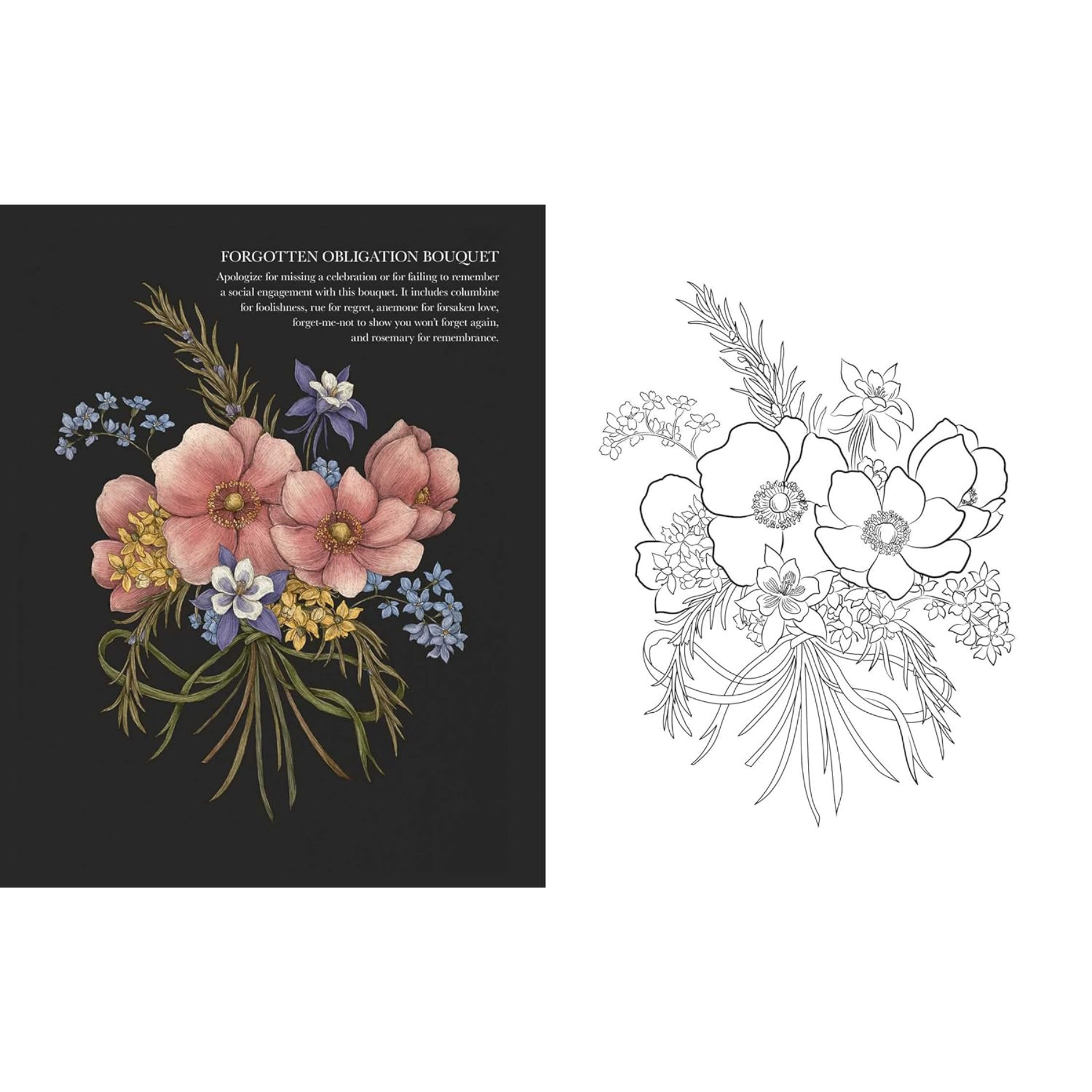 Floriography Coloring Book