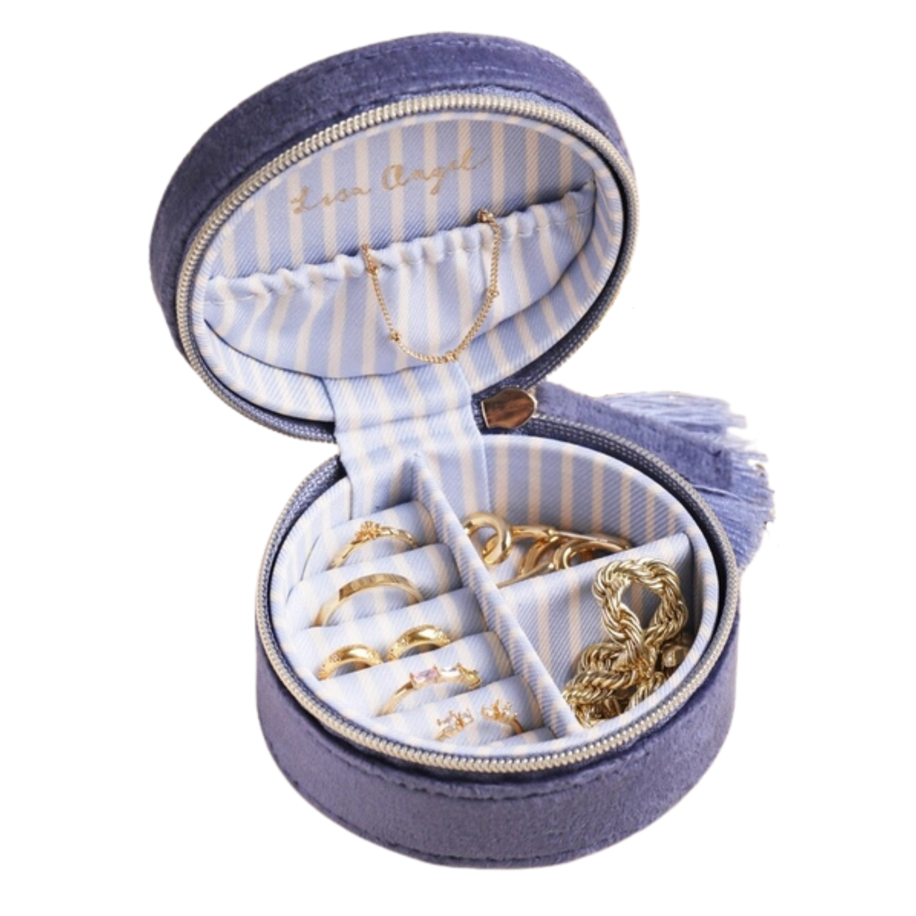 Moonrise Mini Round Velvet Jewellery Case