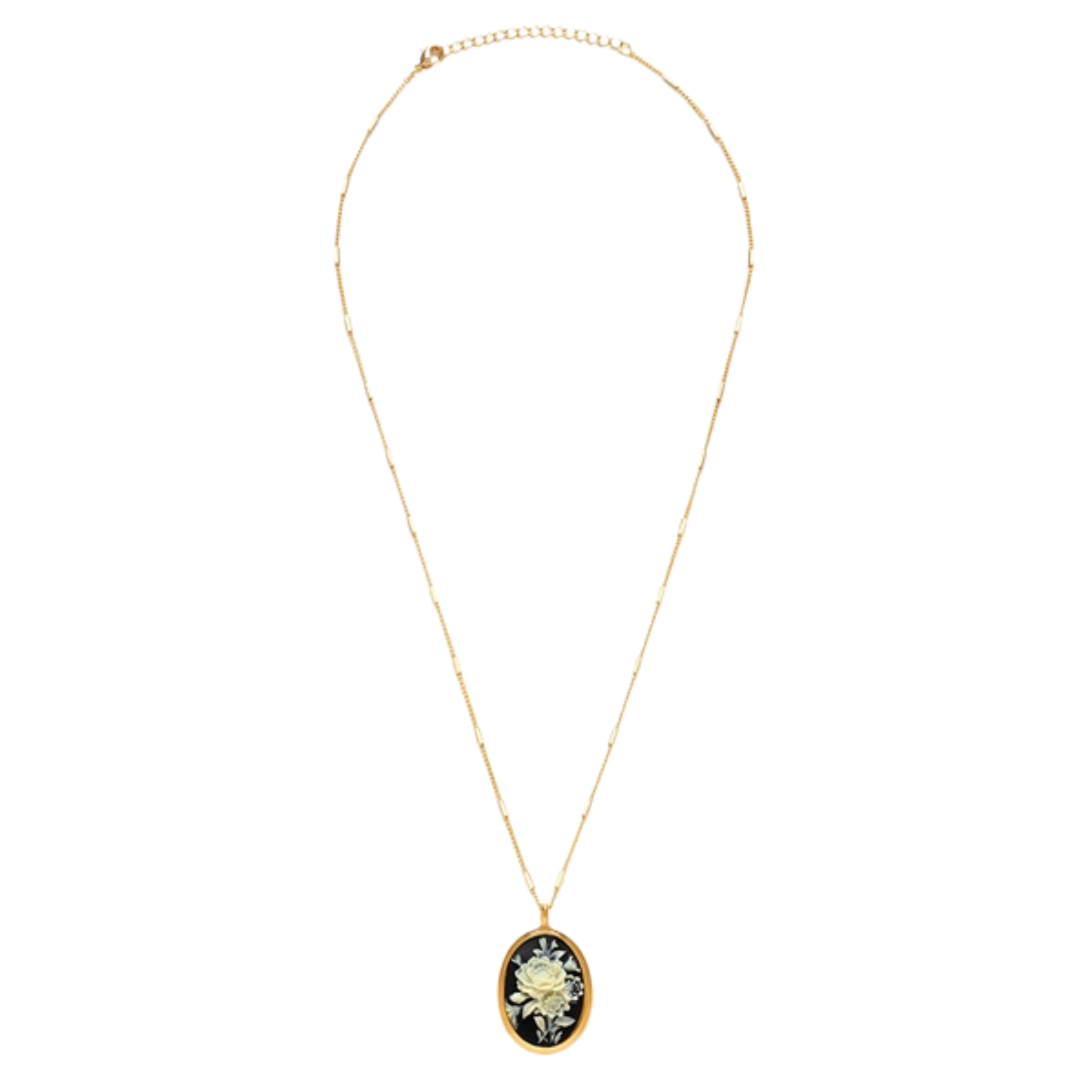 Gothic Rose Vintage Cameo Necklace