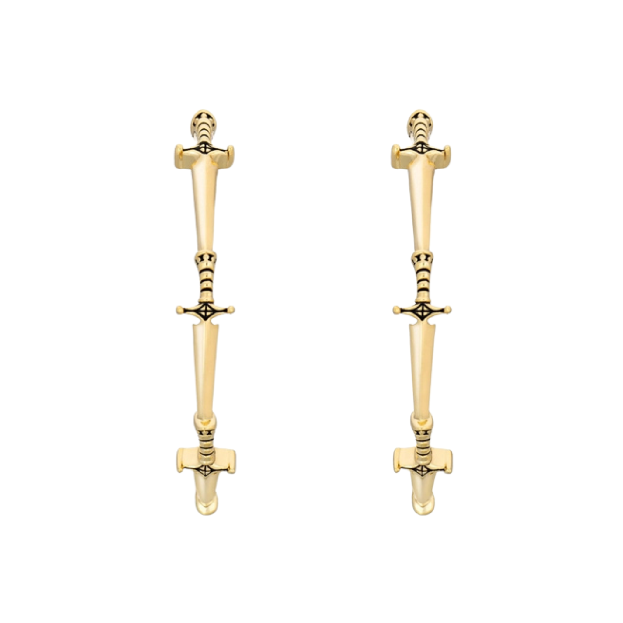 Gold Plated Dagger Hoops