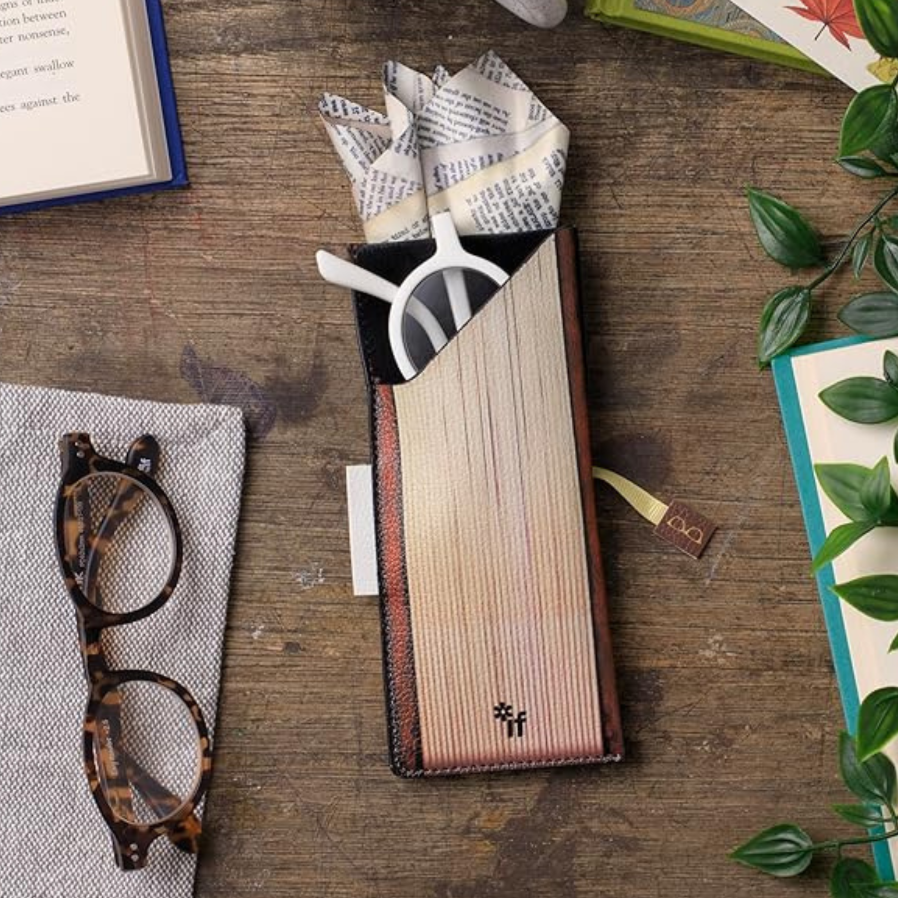 Book Spine Glasses Sleeve