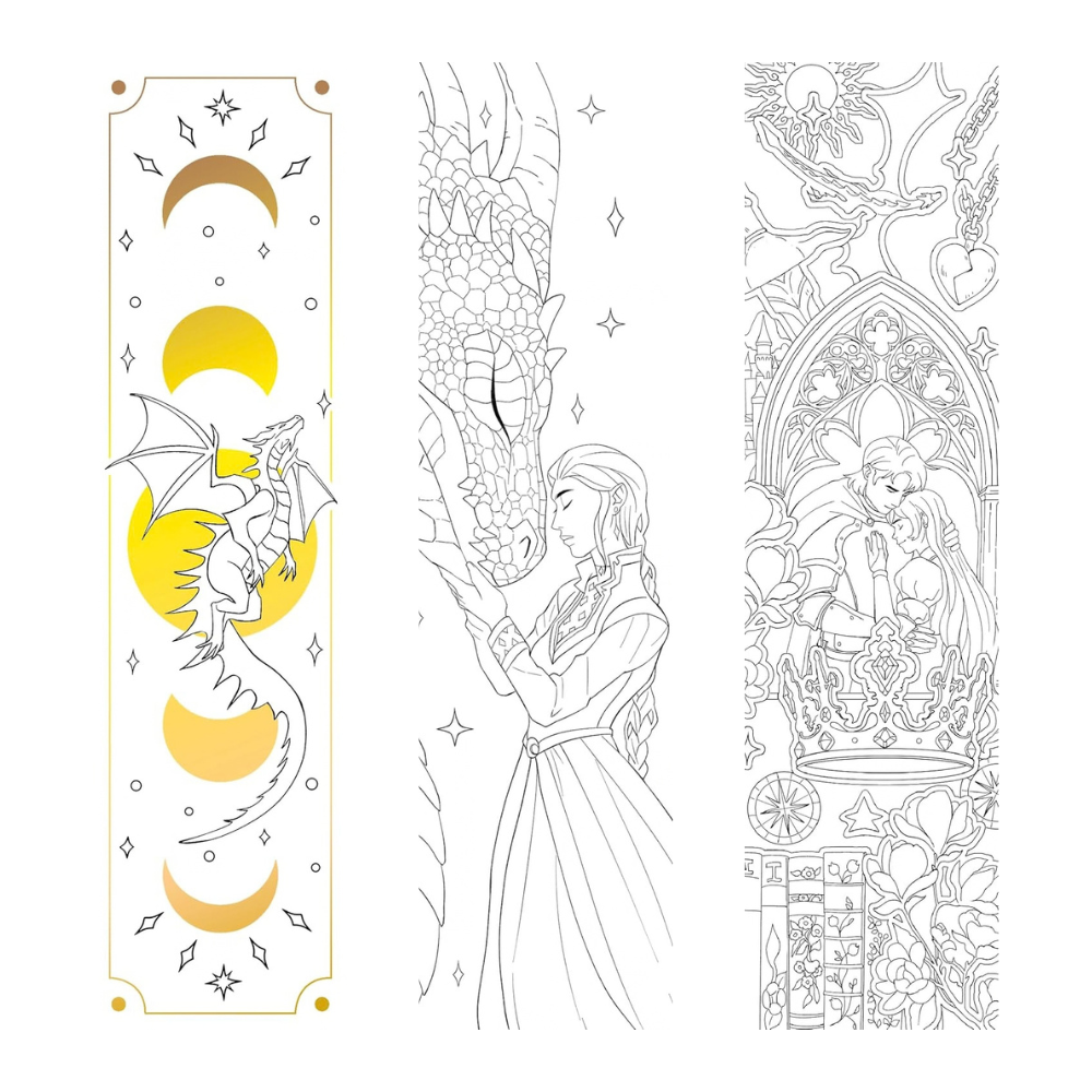 Dragon Princess Colouring Bookmarks