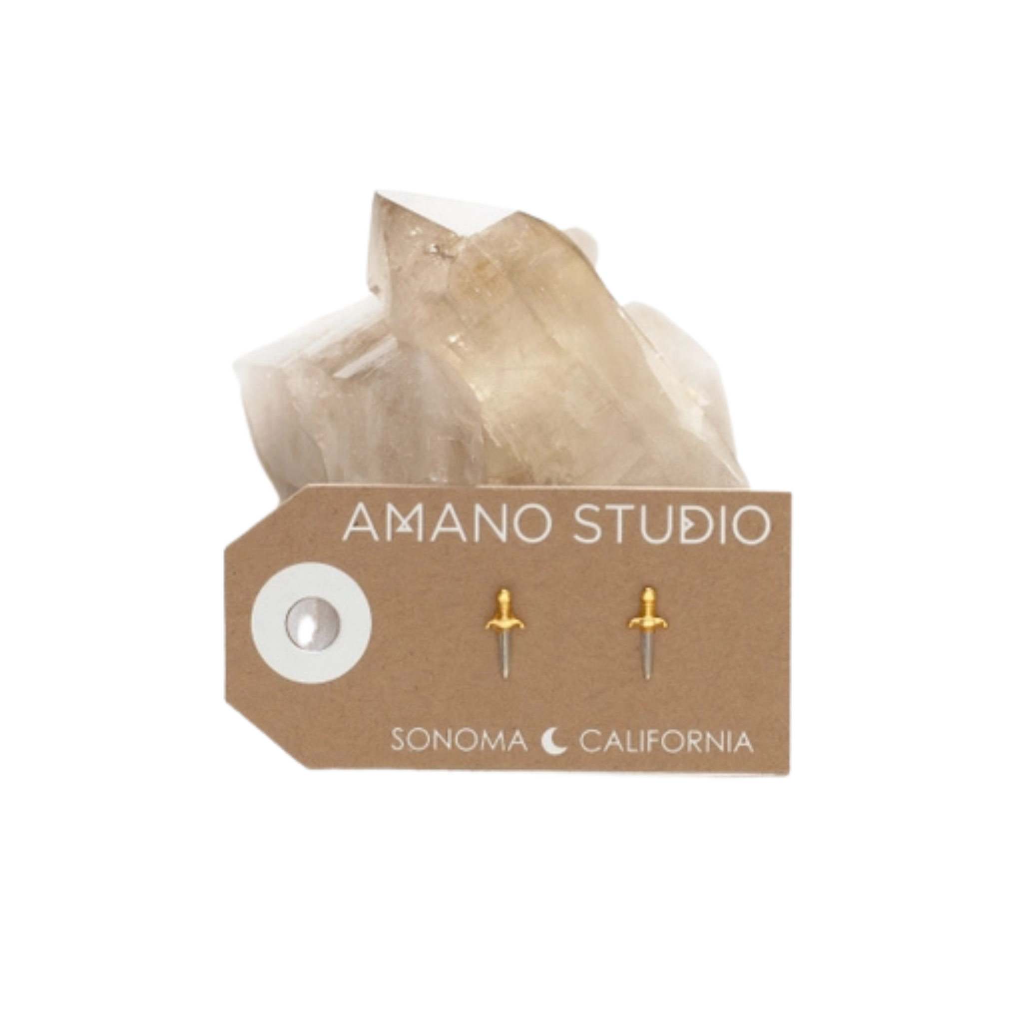 Tiny Dagger Stud Earrings