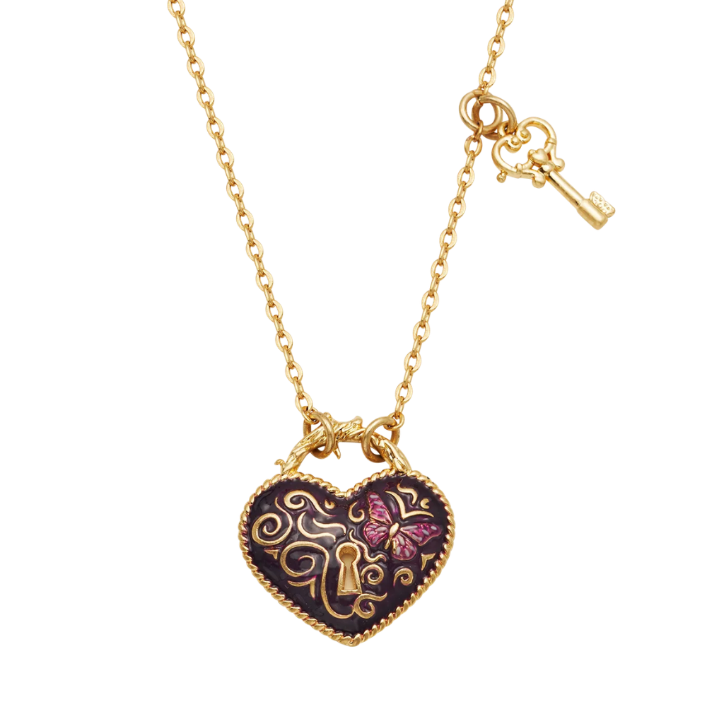 Eve Heart Lock & Key Necklace - Fable England