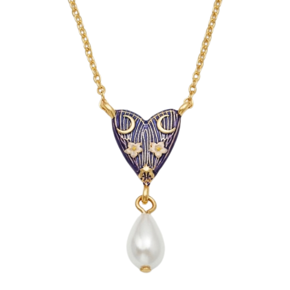 Jasmine Moon Butterfly Pearl Necklace - Fable England