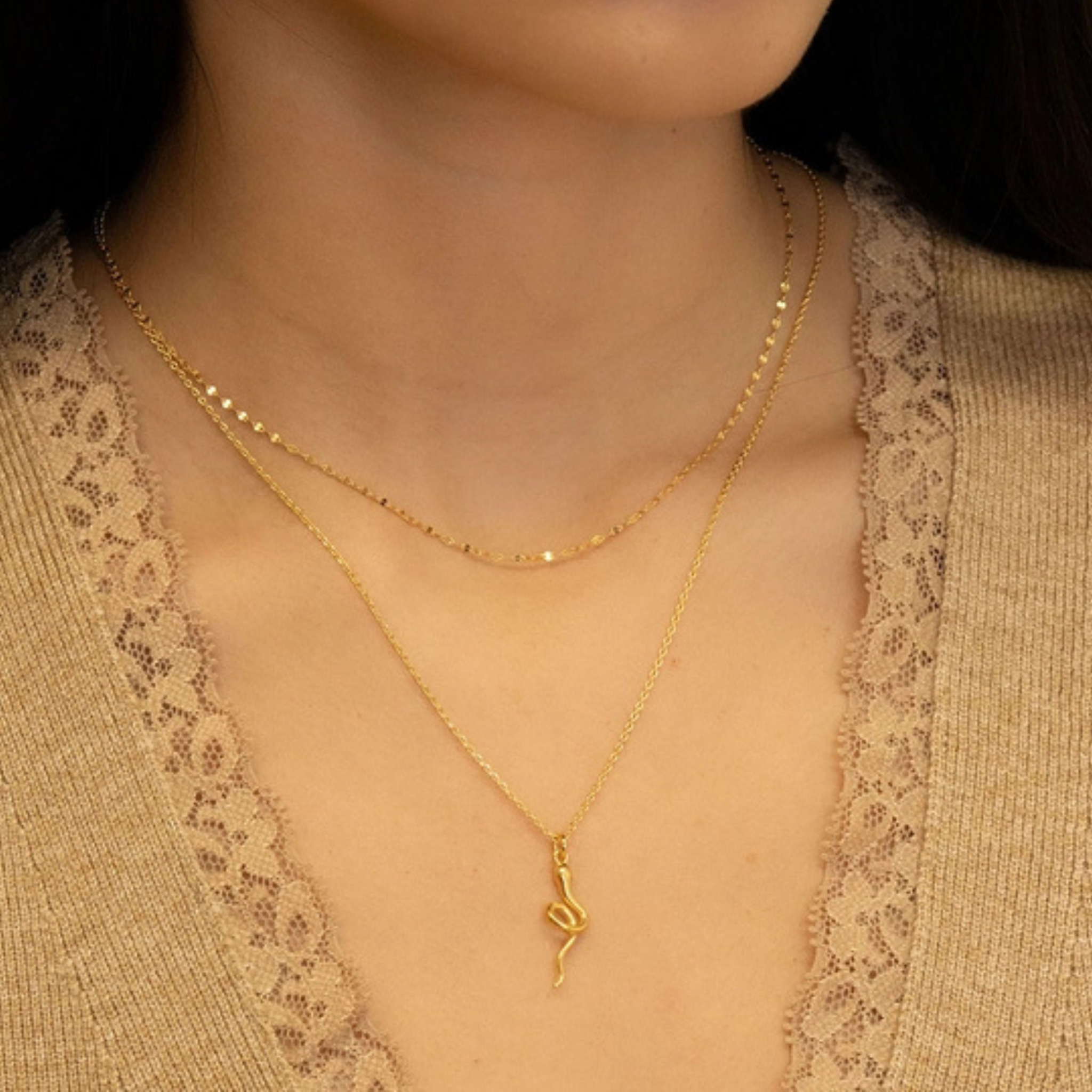 Gold Serpent Necklace