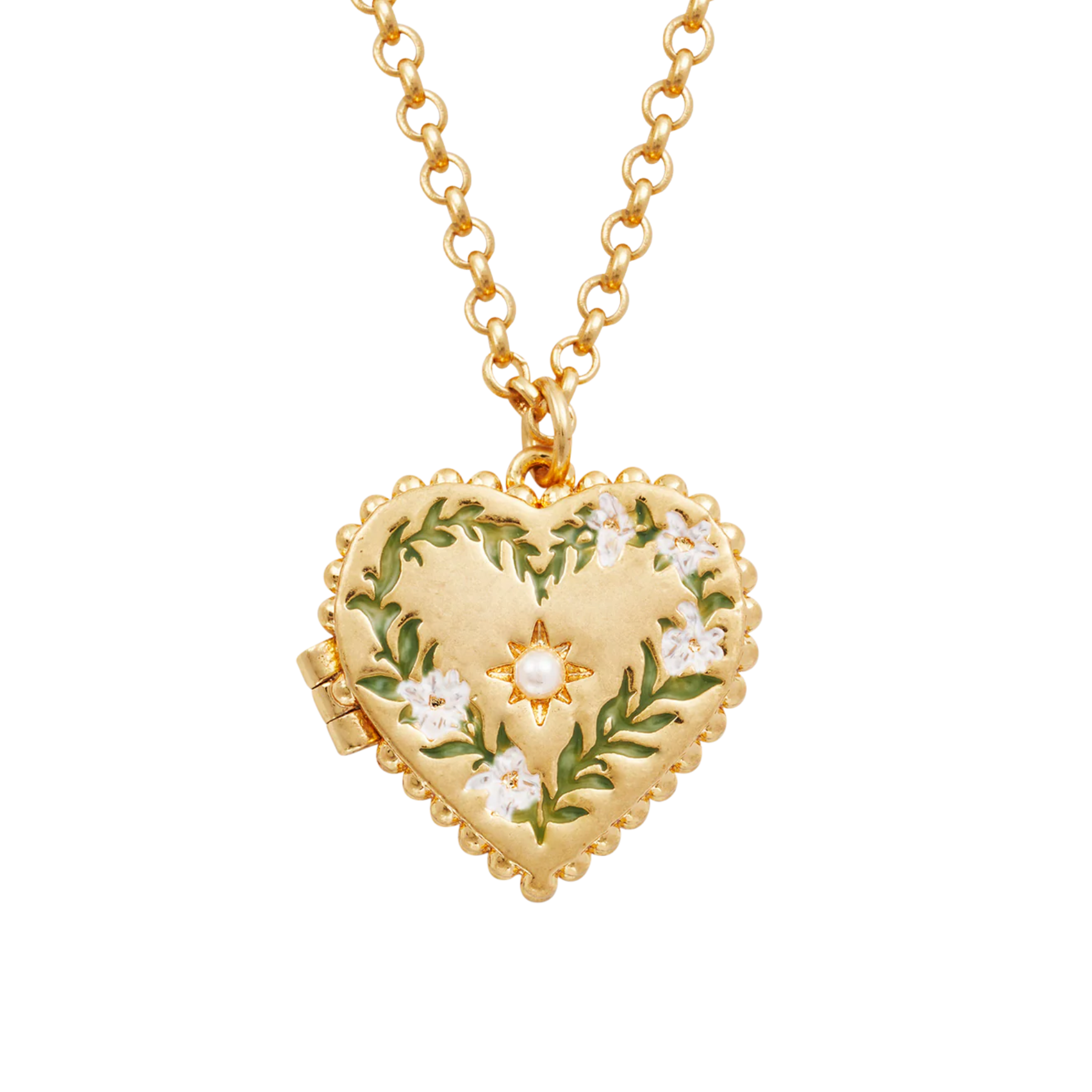 Jasmine Heart Locket Necklace - Fable England