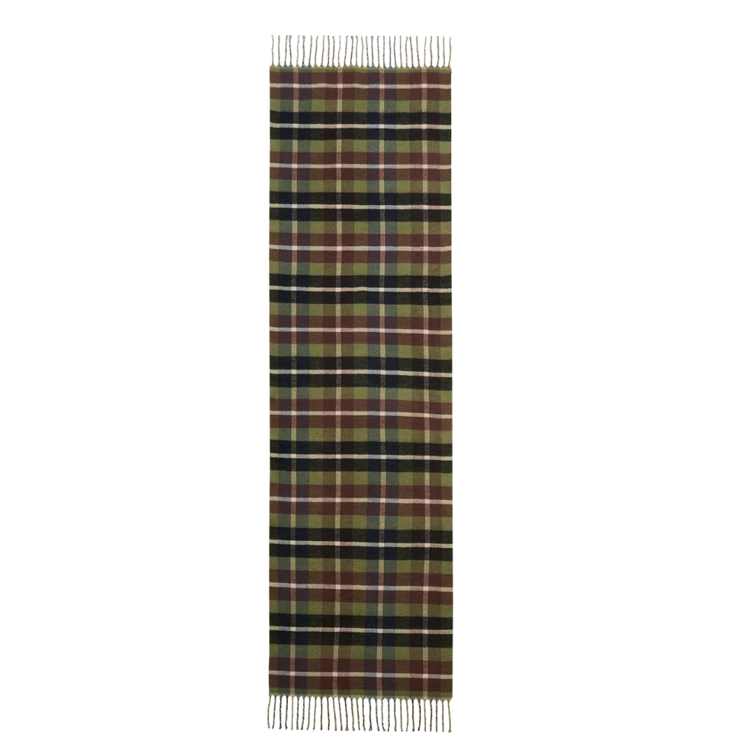 Woodland Scene Long Jacquard Scarf (Khaki) - Fable England