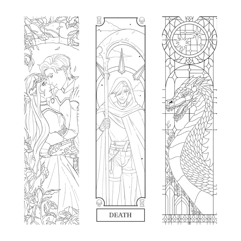 Dragon Princess Colouring Bookmarks