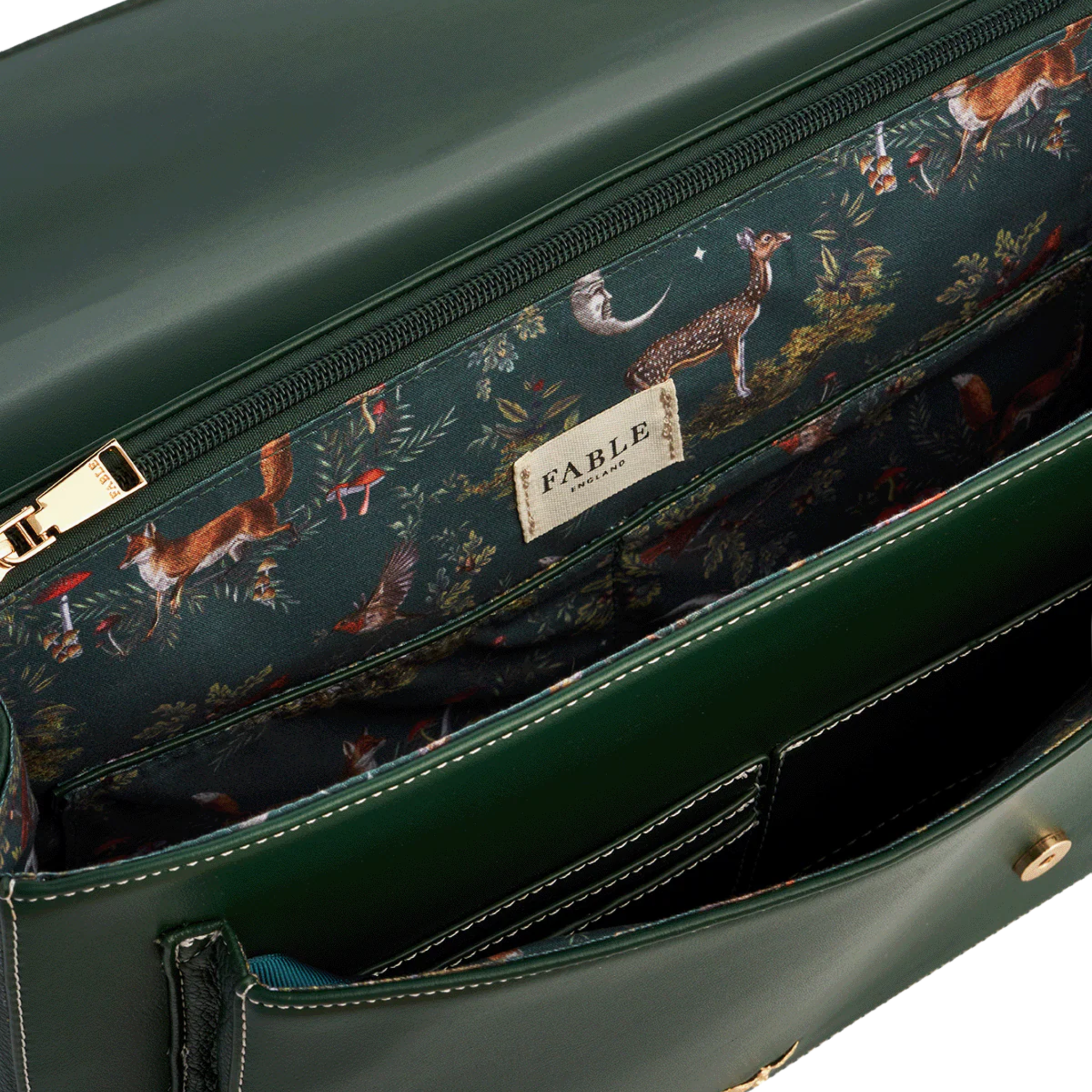 Into the Woods Green Satchel Backpack - Fable England