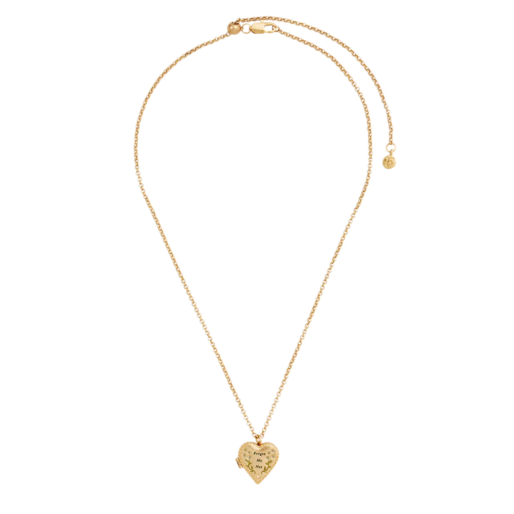 Forget Me Not Heart Locket Necklace - Fable England