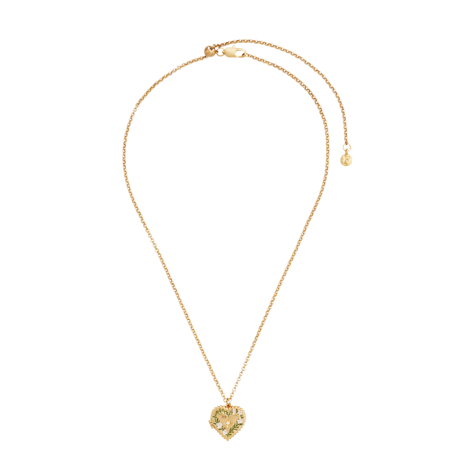 Jasmine Heart Locket Necklace - Fable England