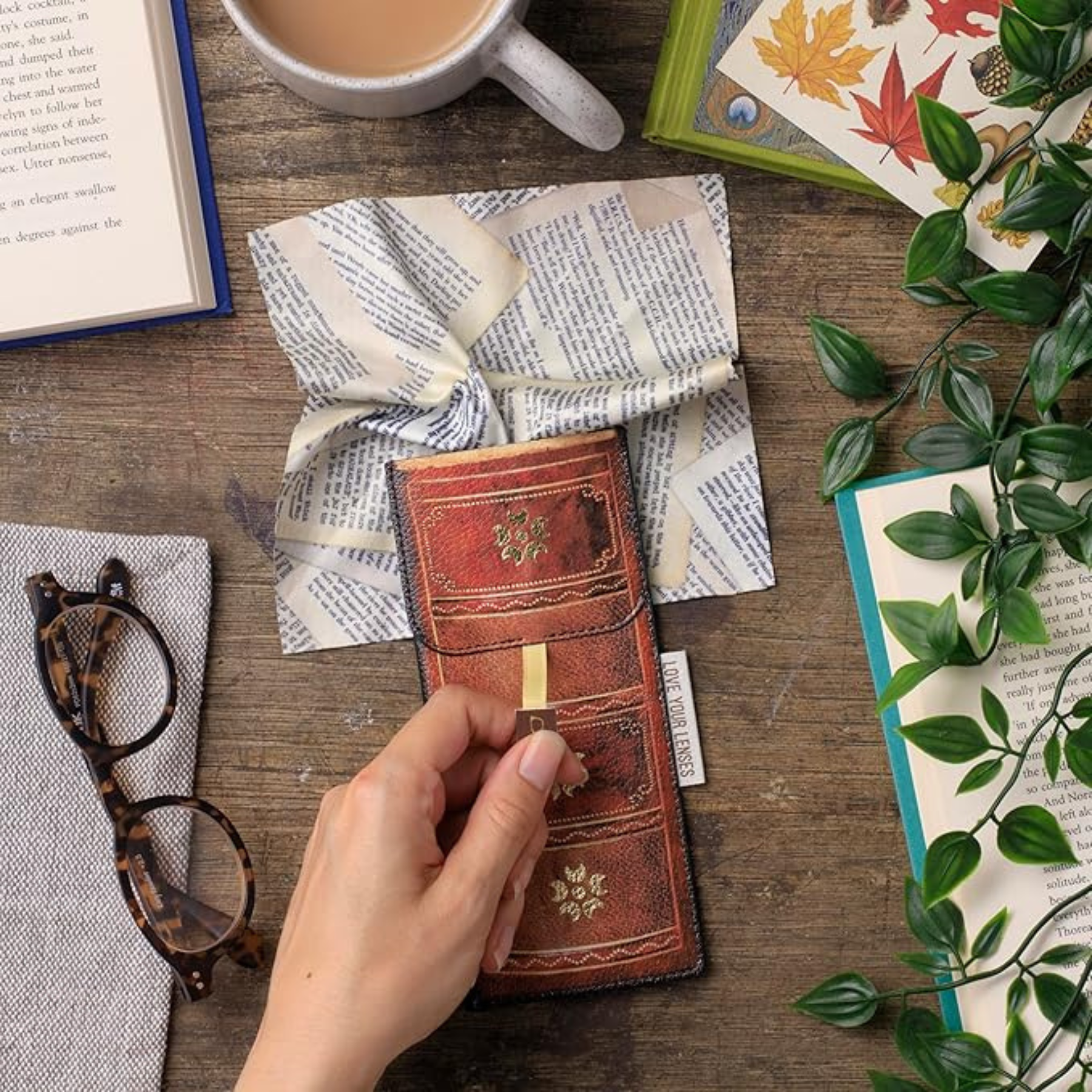 Book Spine Glasses Sleeve