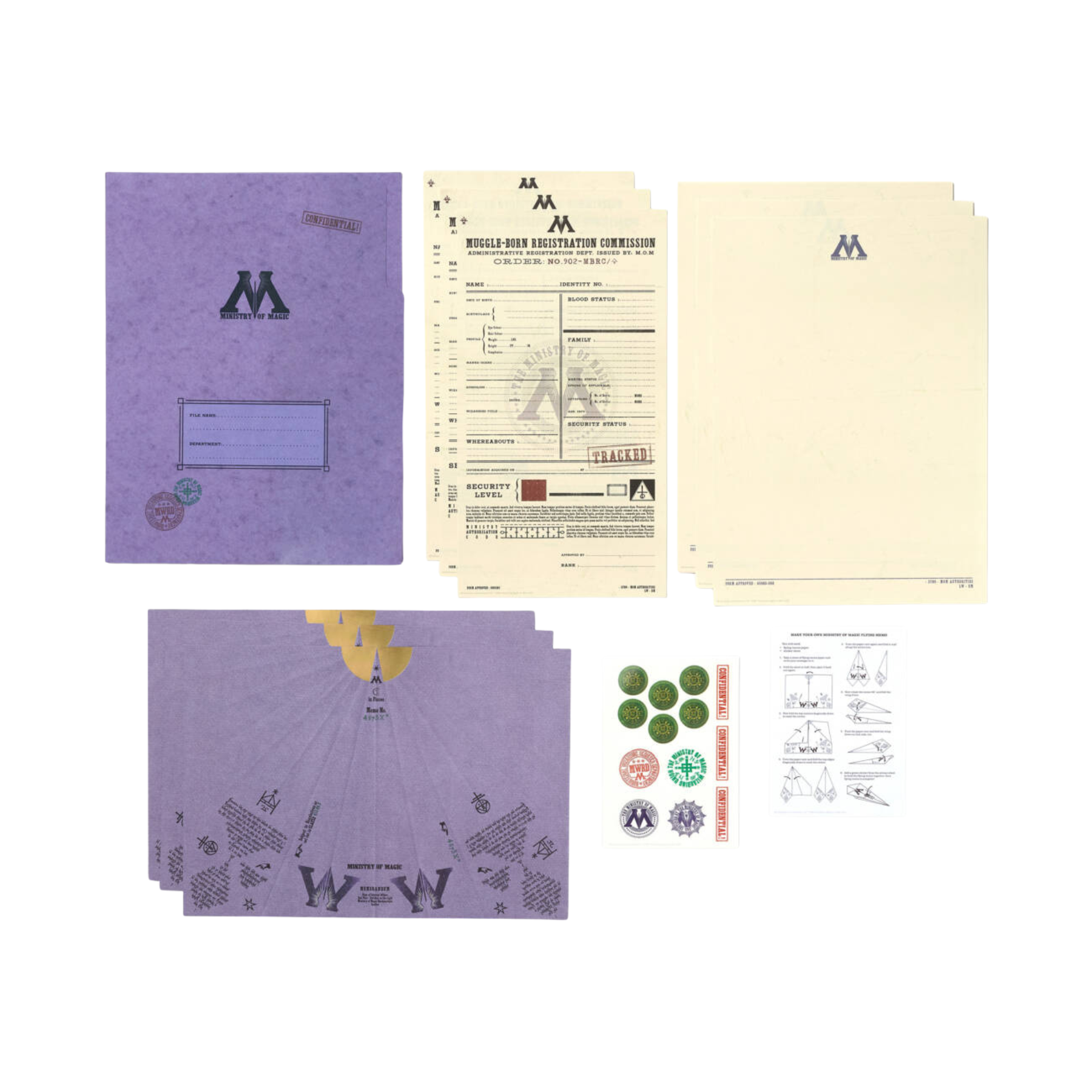 Ministry of Magic Department Paperwork Stationery Set