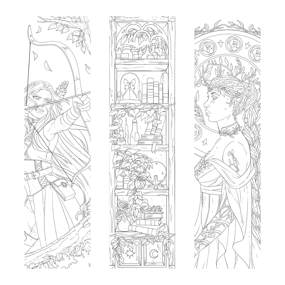 Fae Lovers Colouring Bookmarks