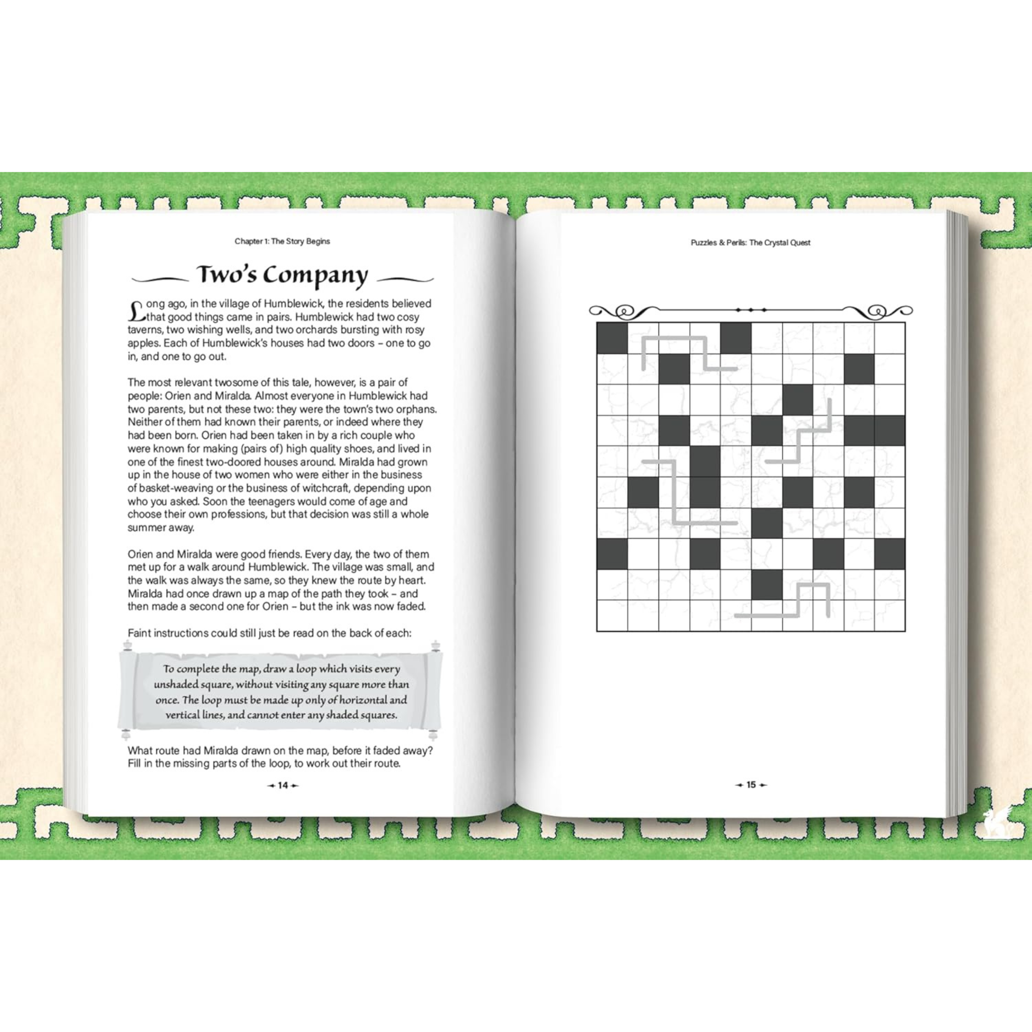 Puzzles & Perils: The Crystal Quest: A Novel in 100 Fantastical Puzzles