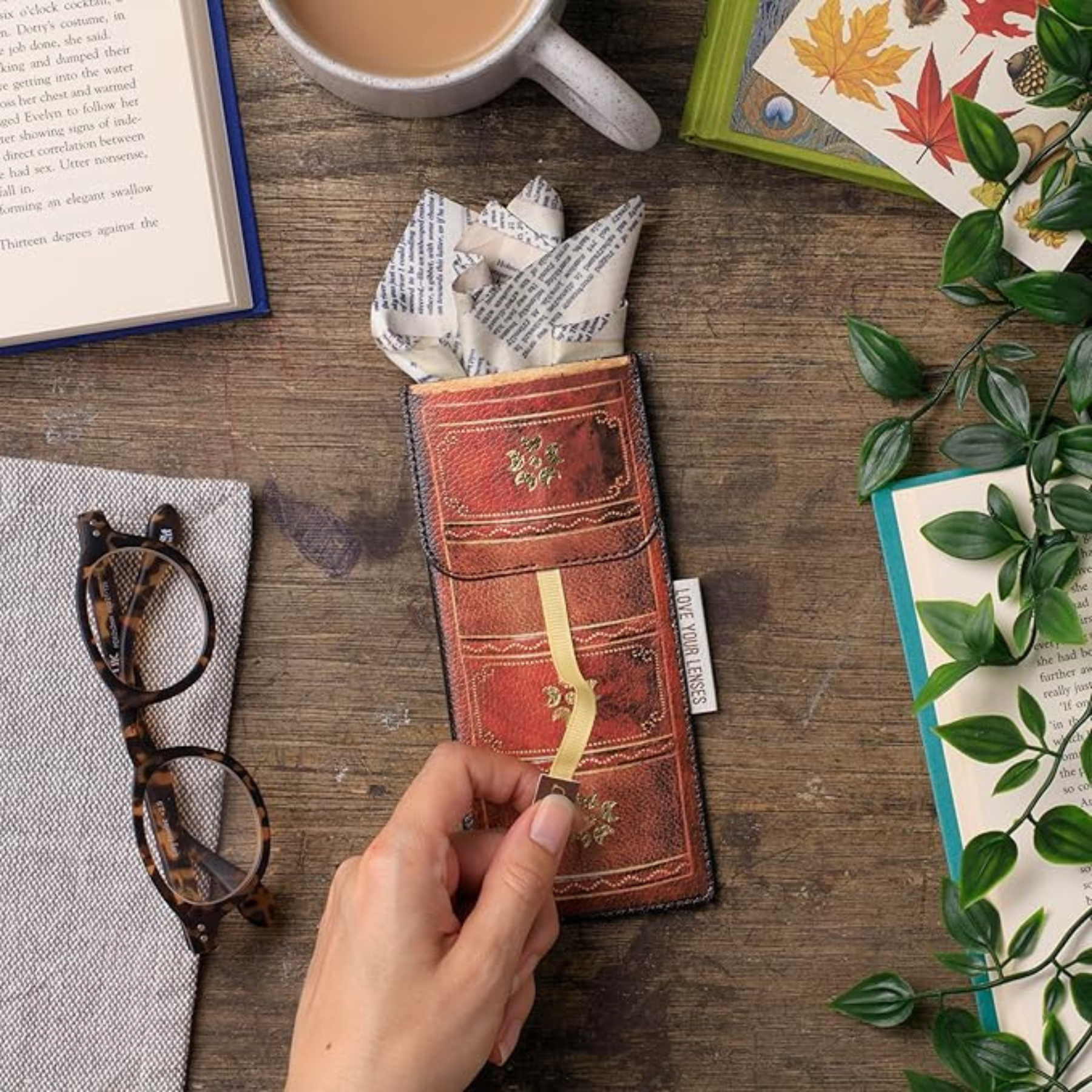 Book Spine Glasses Sleeve