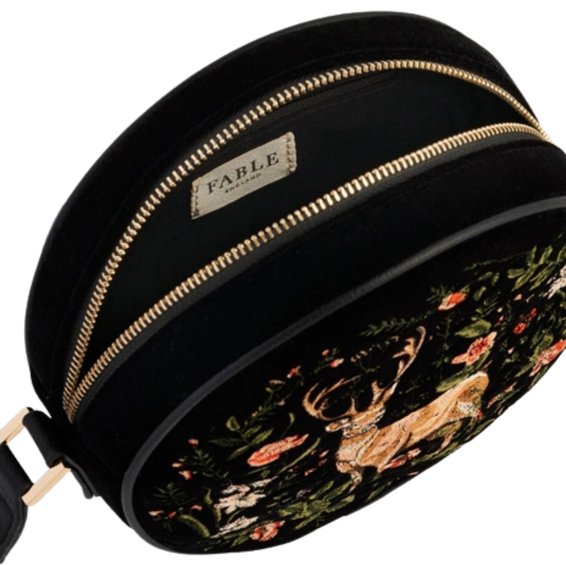 Aurora Fawn Embroidered Circle Bag